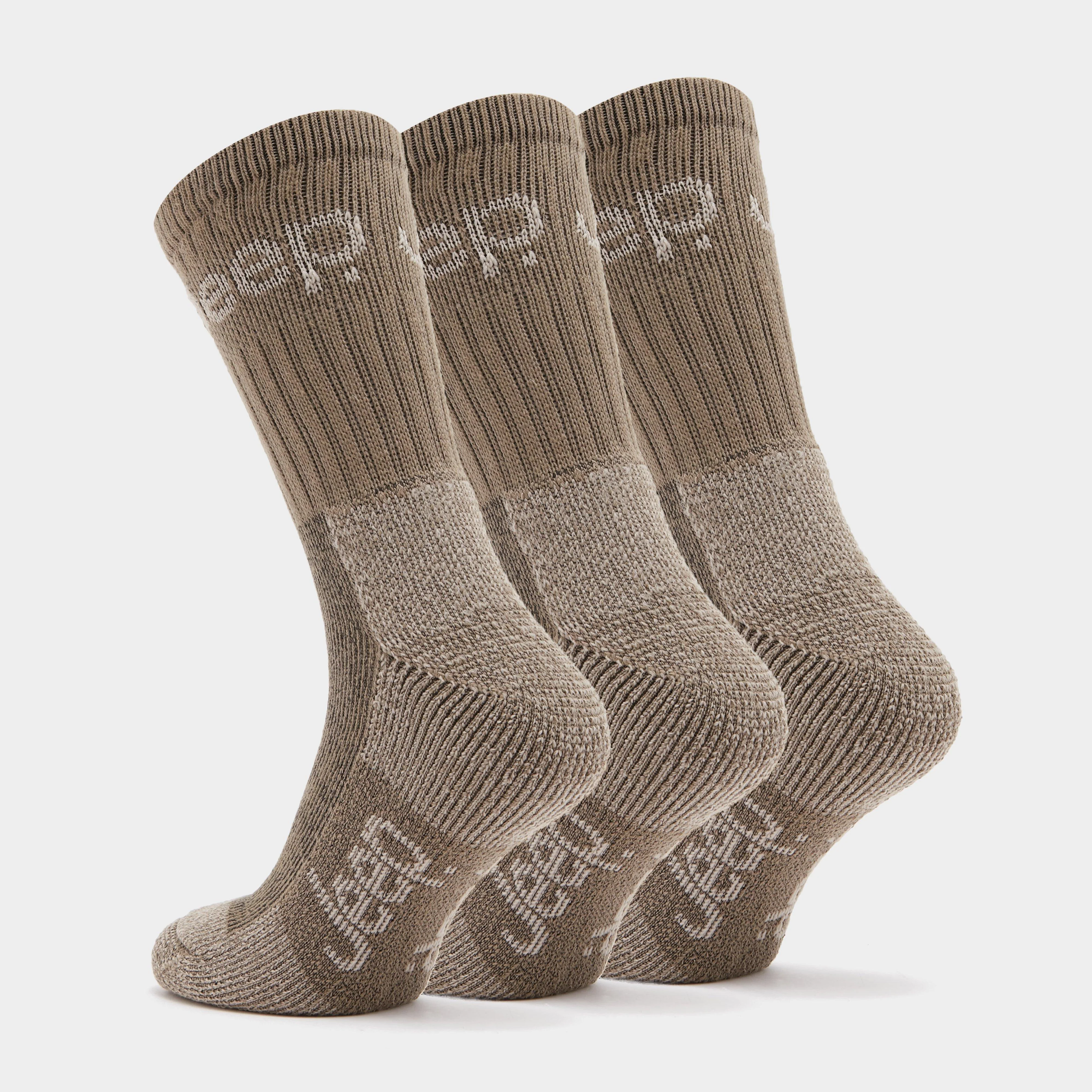 Mens Luxury Terrain 3 Pack Socks Khaki/Sand - Image 2