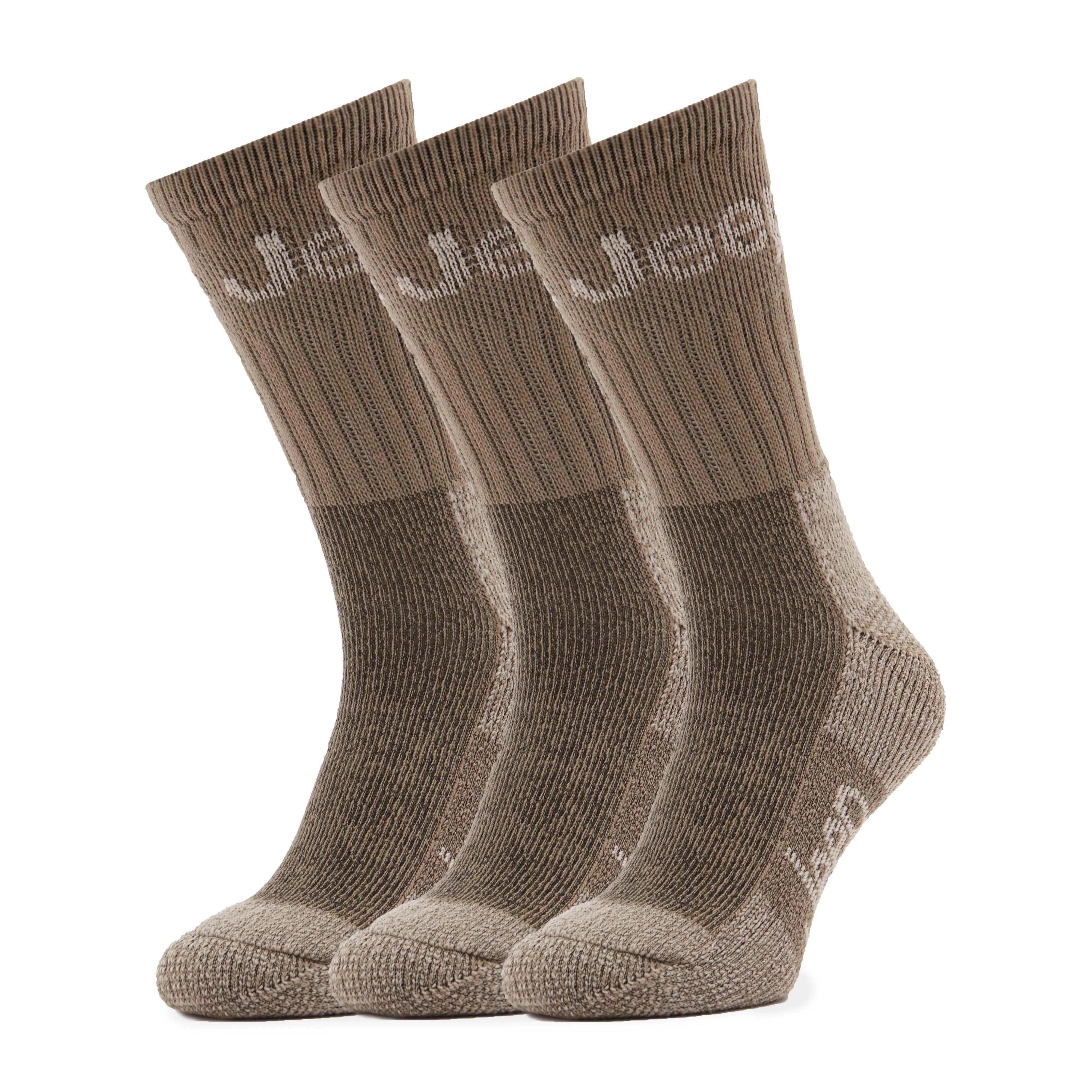 Mens Luxury Terrain 3 Pack Socks Khaki/Sand - Image 6