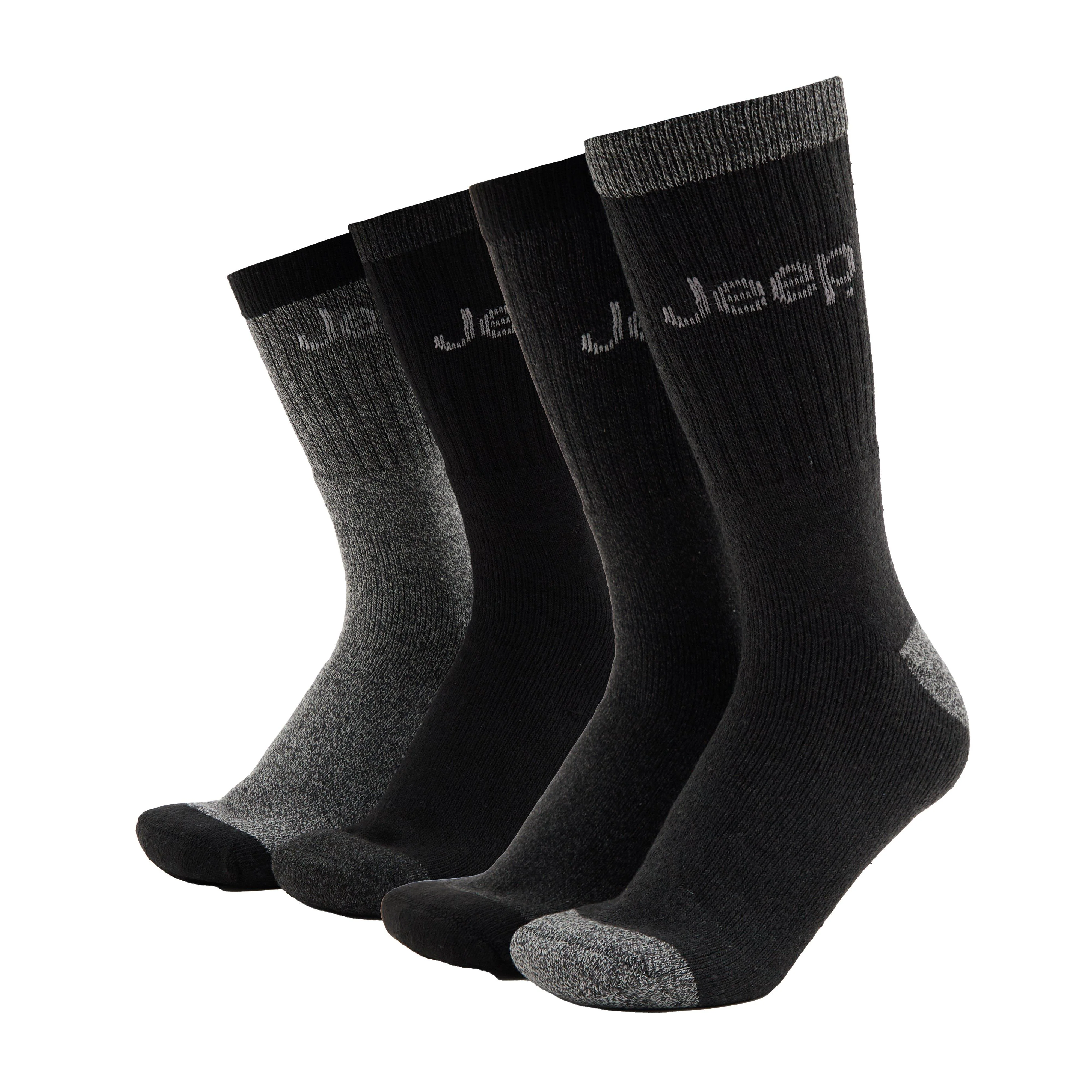Mens Performance Boot Socks 4 Pack Black - Image 5