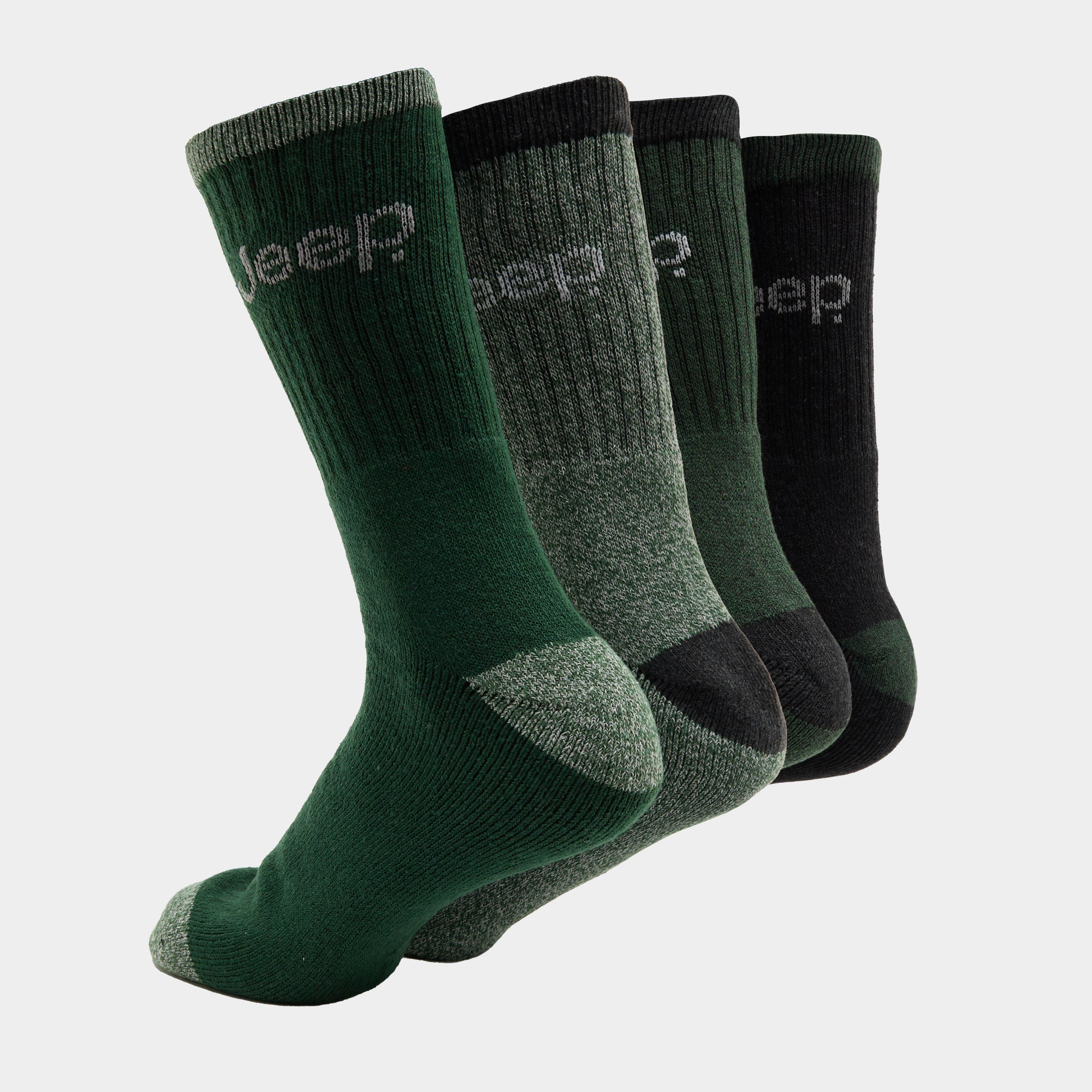 Mens Performance Boot Socks 4 Pack Green - Image 2