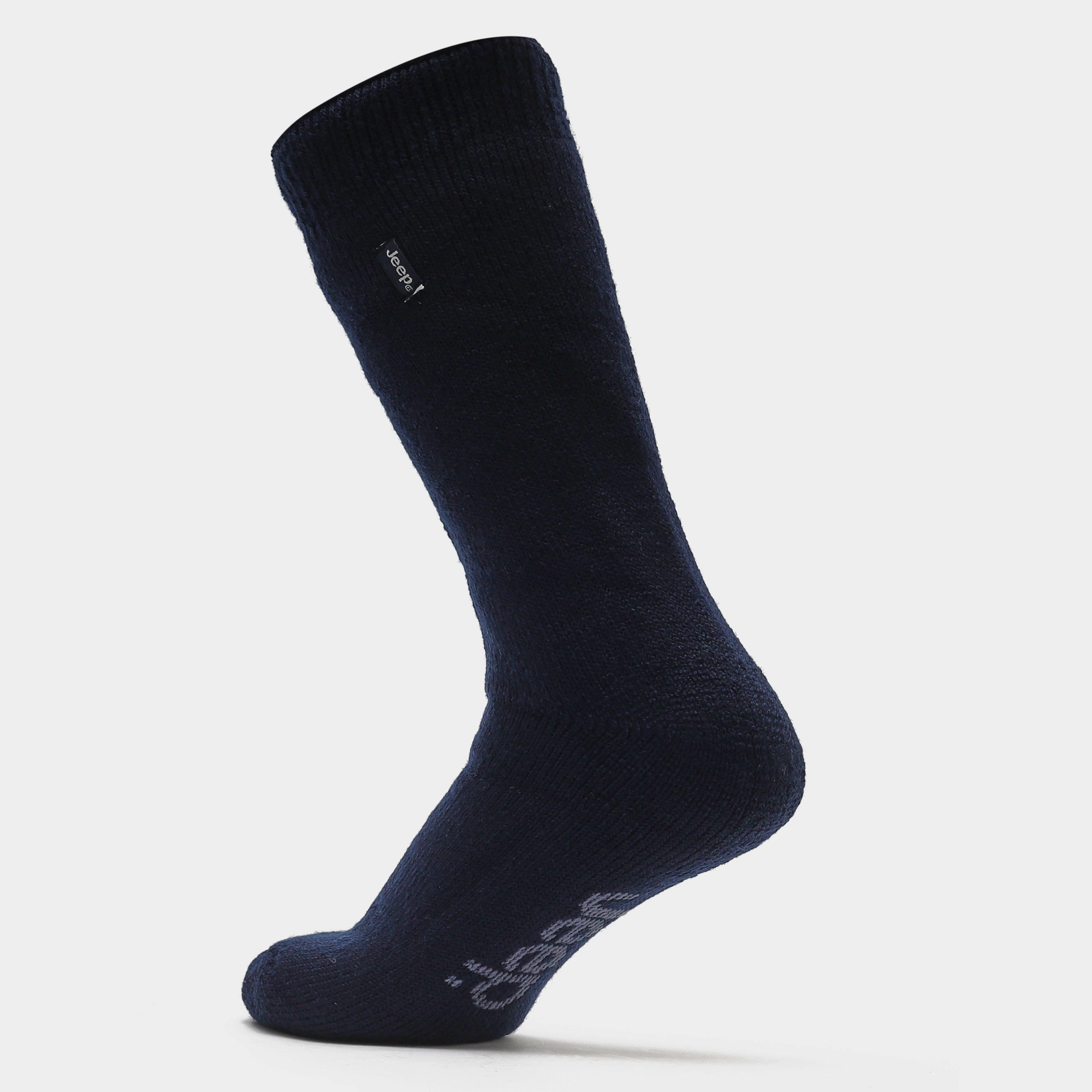 Mens Thermal Brushed Socks Navy - Image 2