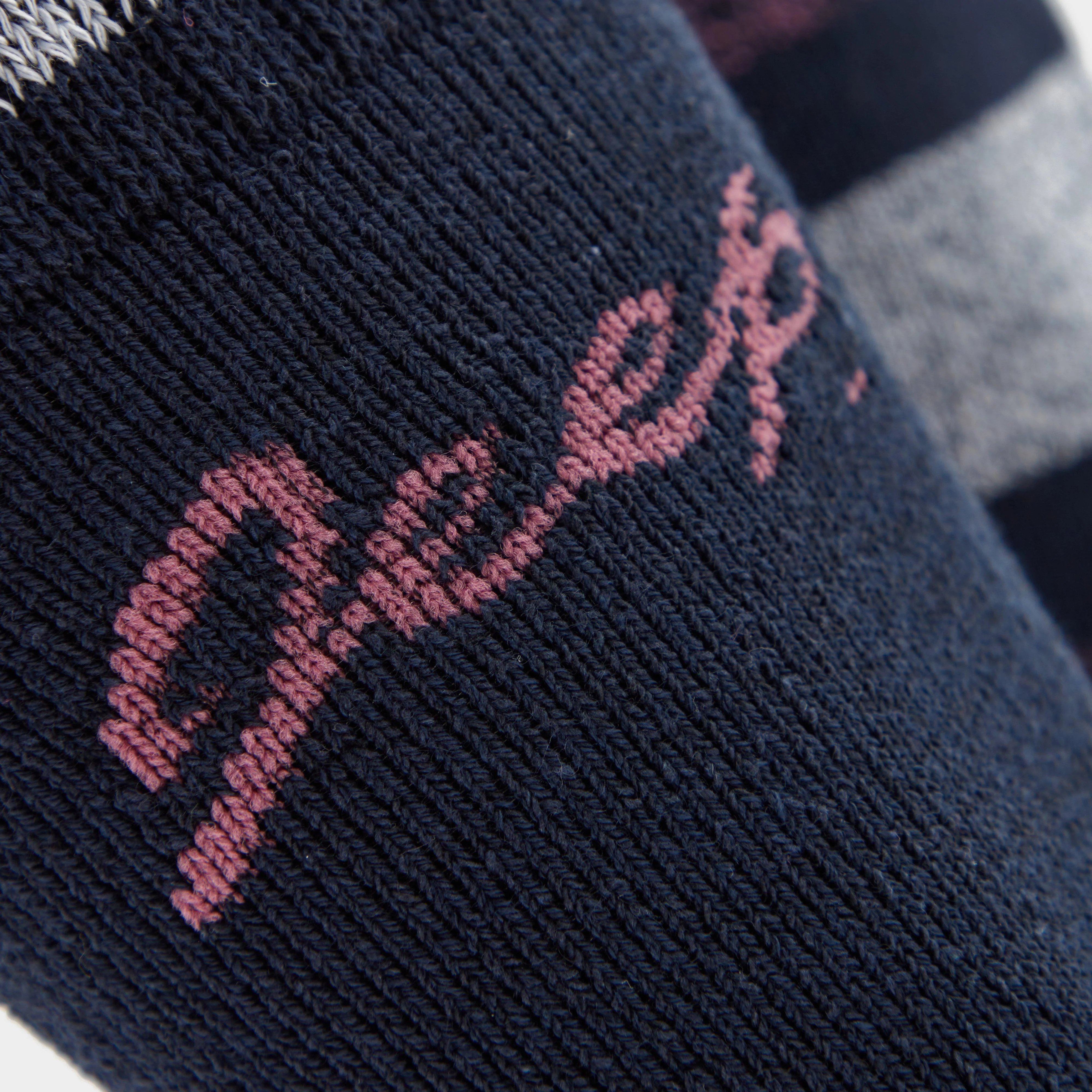 Womens Stripe Socks 3 Pack Navy - Image 4