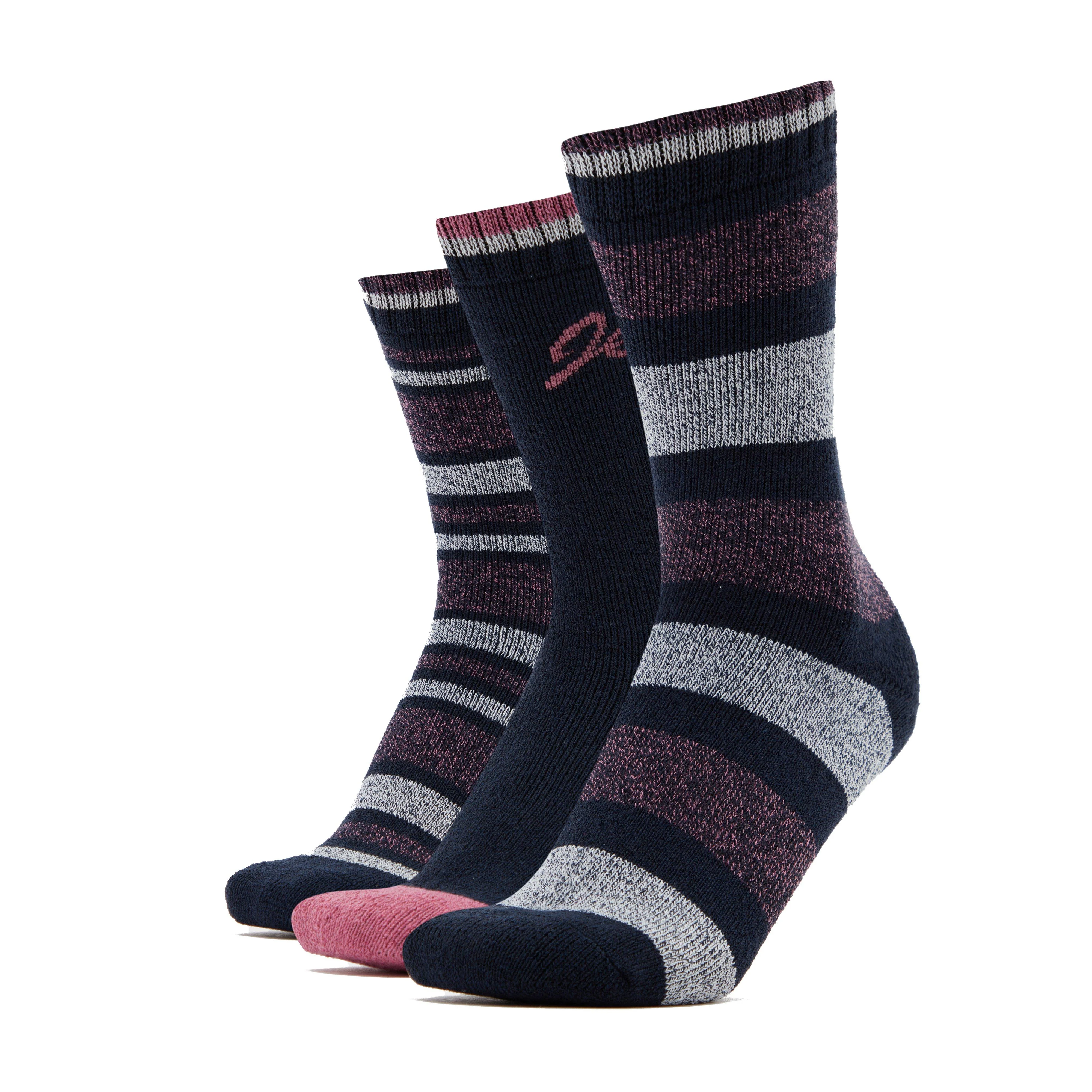 Womens Stripe Socks 3 Pack Navy - Image 5