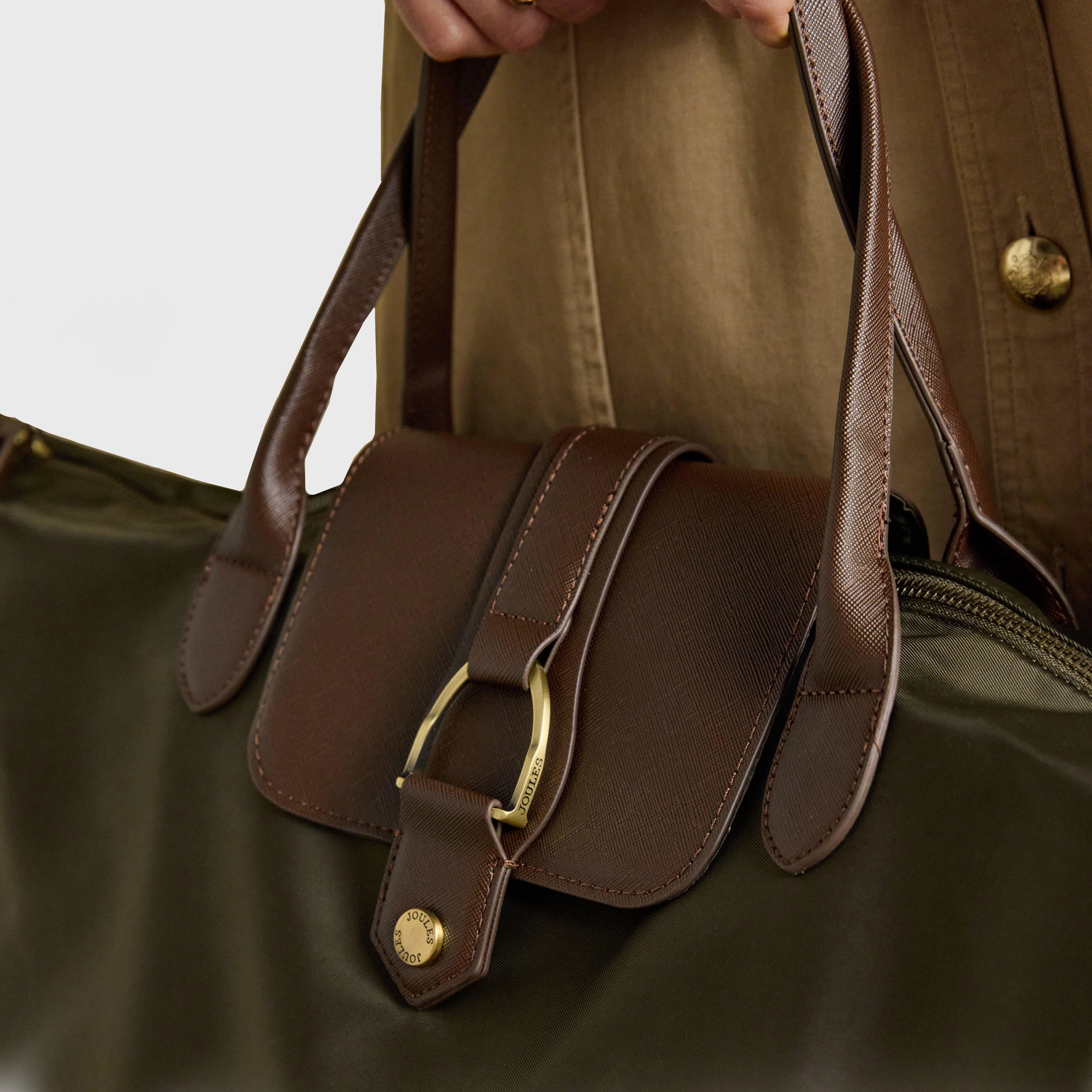 Edie Weekend Bag Khaki - Image 10