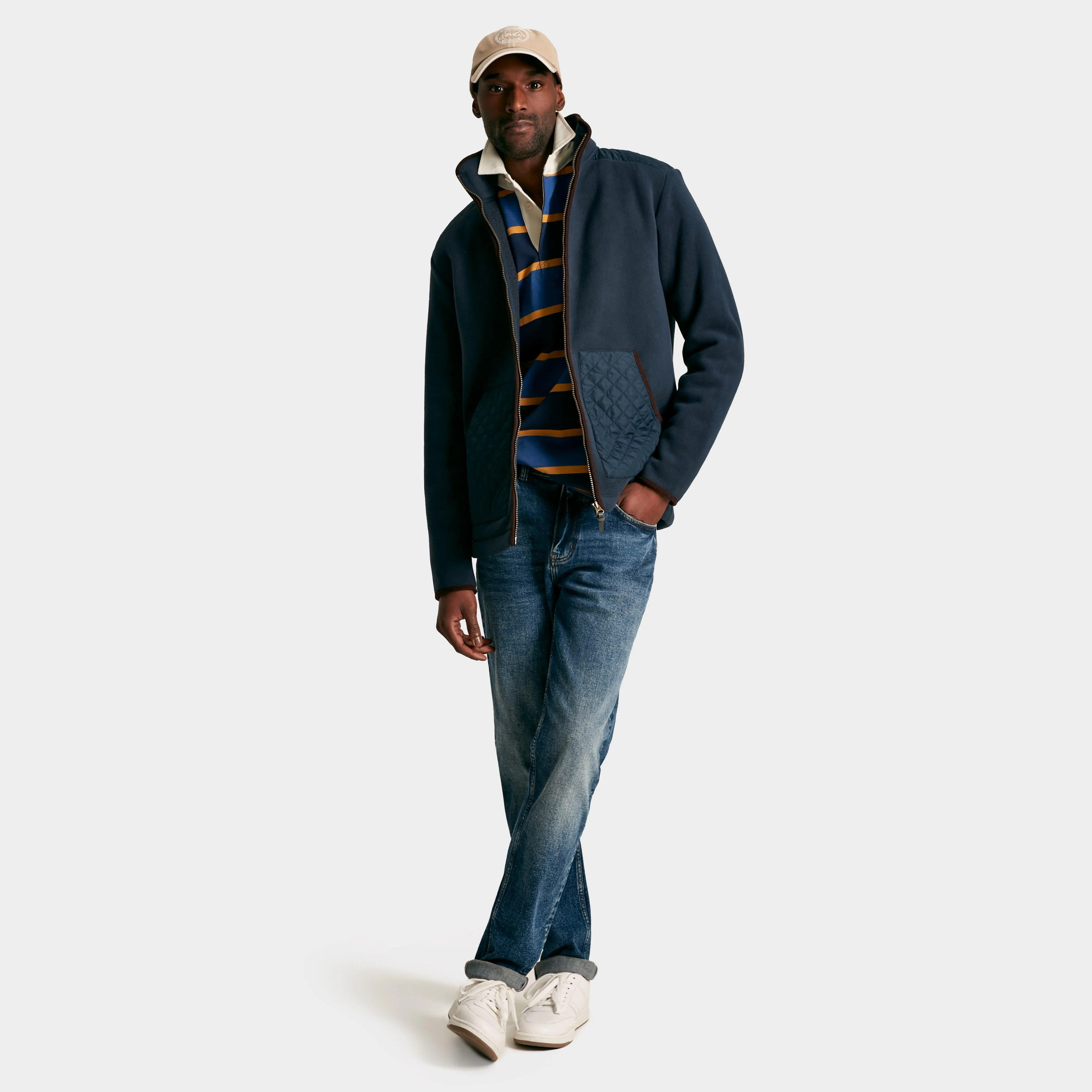 Greenfield Full Zip Fleece Navy - Image 6