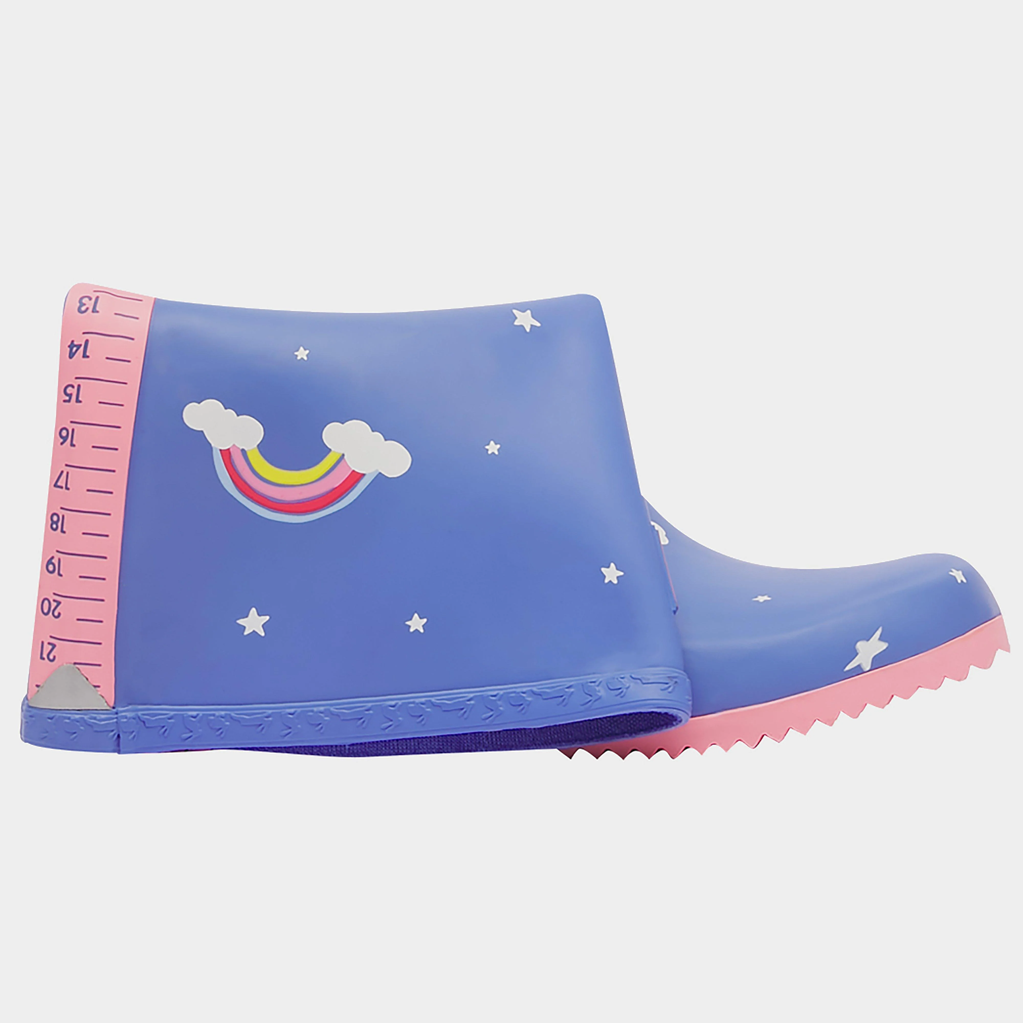 Junior Roll Up Wellies Blue Clouds - Image 6