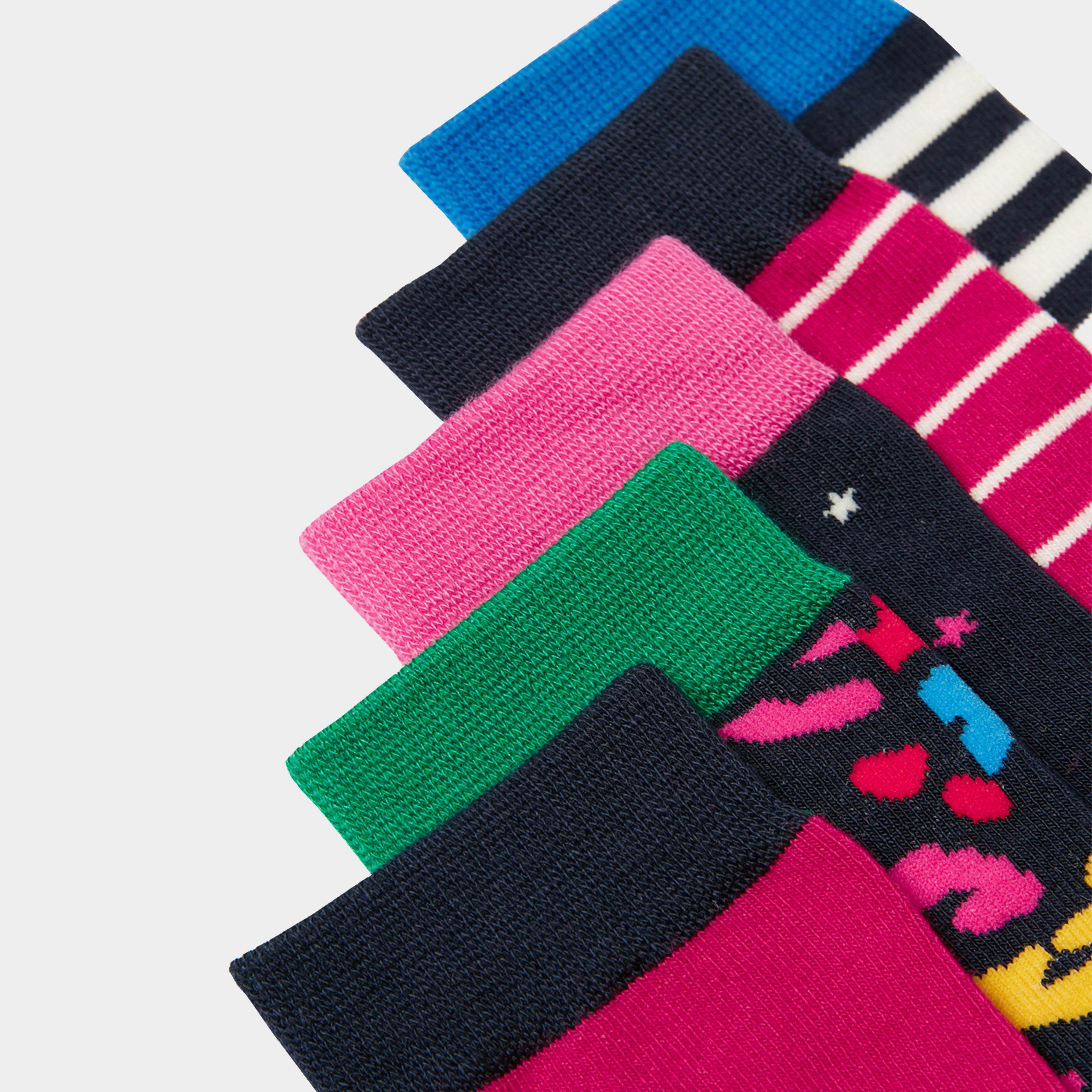Kids' Brill Bamboo 5 Pack Socks Pink Leopard - Image 2