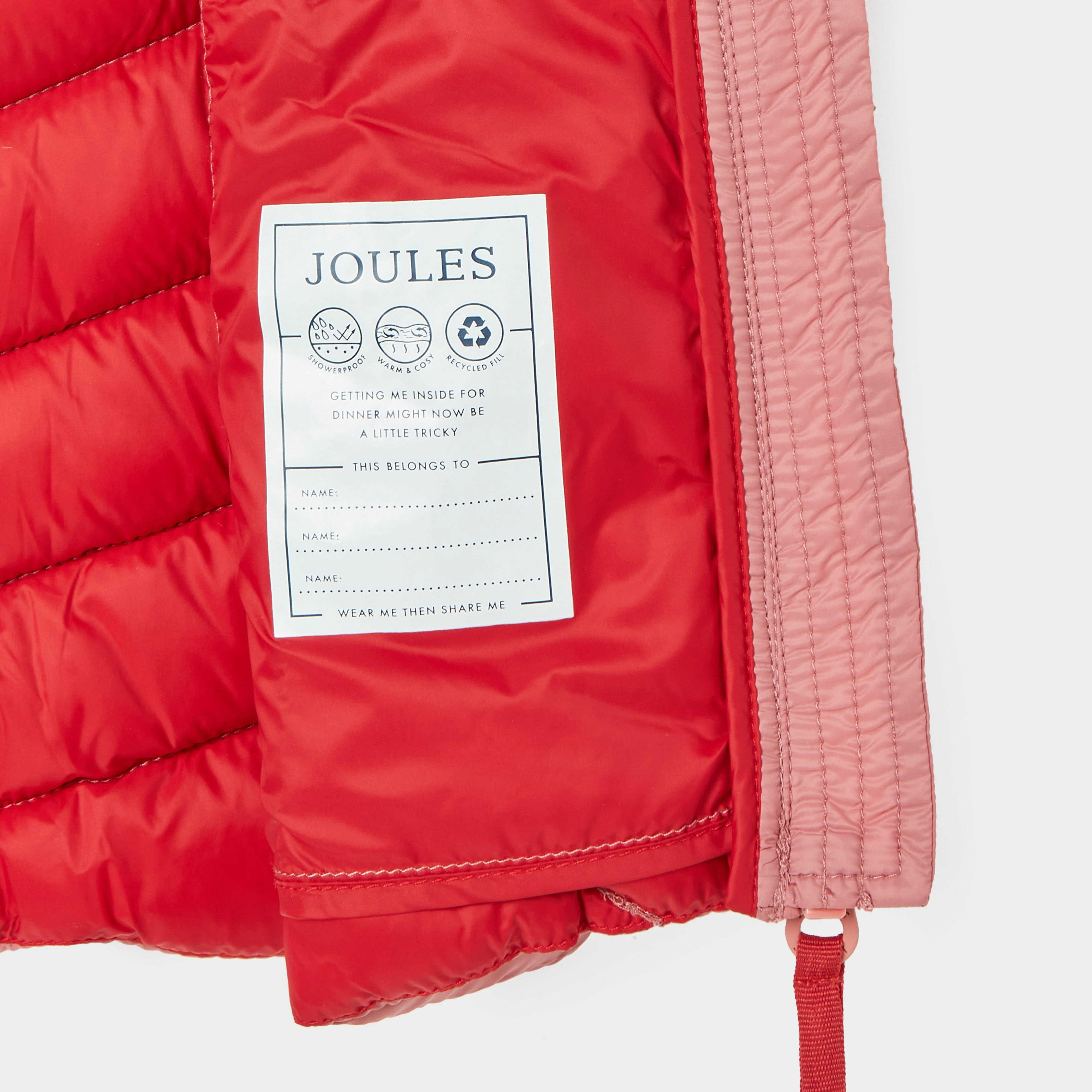 Kids Crofton Showerproof Quilted Gilet Pink - Image 5