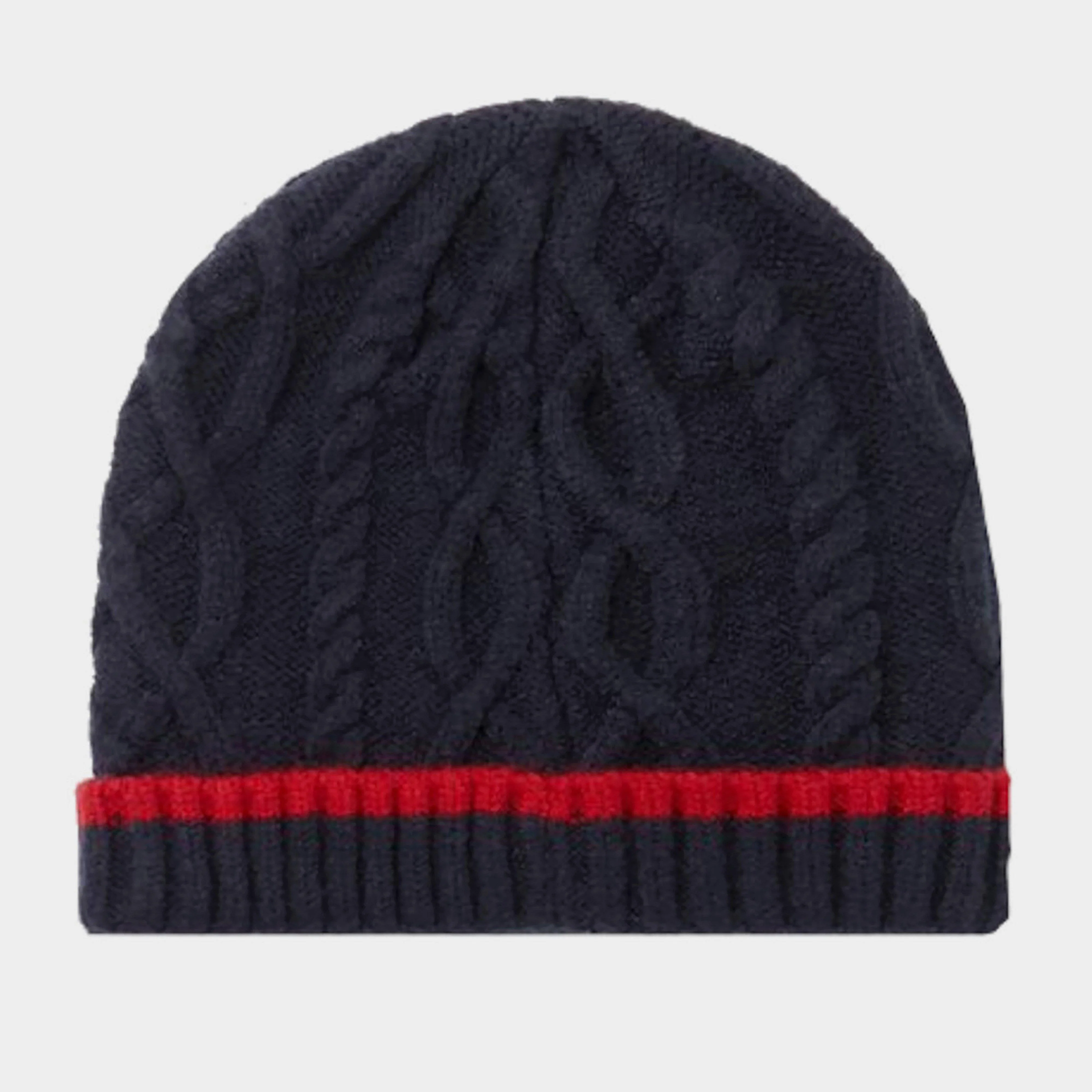 Kids Frosty Cable Knit Hat French Navy - Image 2