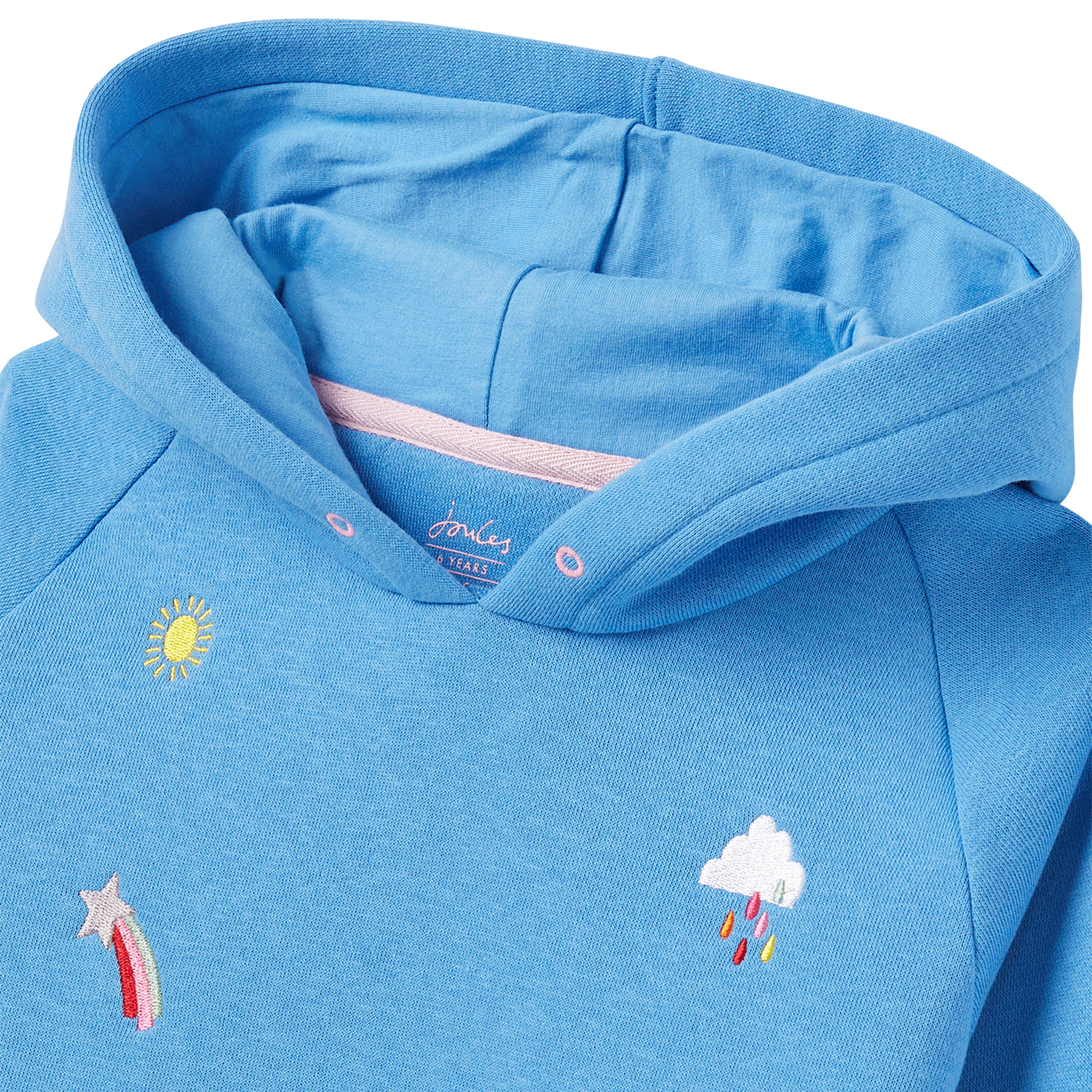 Kids Lucas Raglan Sleeve Hooded Sweatshirt Blue Weather - Image 3