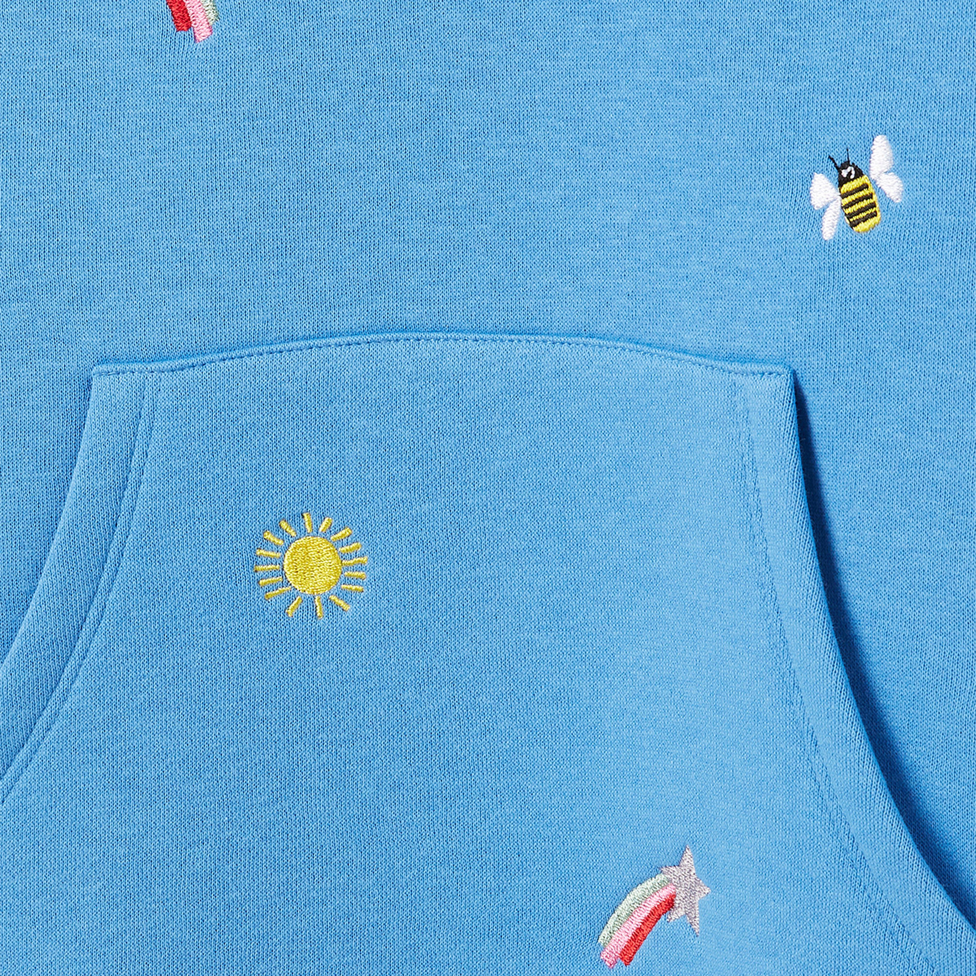 Kids Lucas Raglan Sleeve Hooded Sweatshirt Blue Weather - Image 4