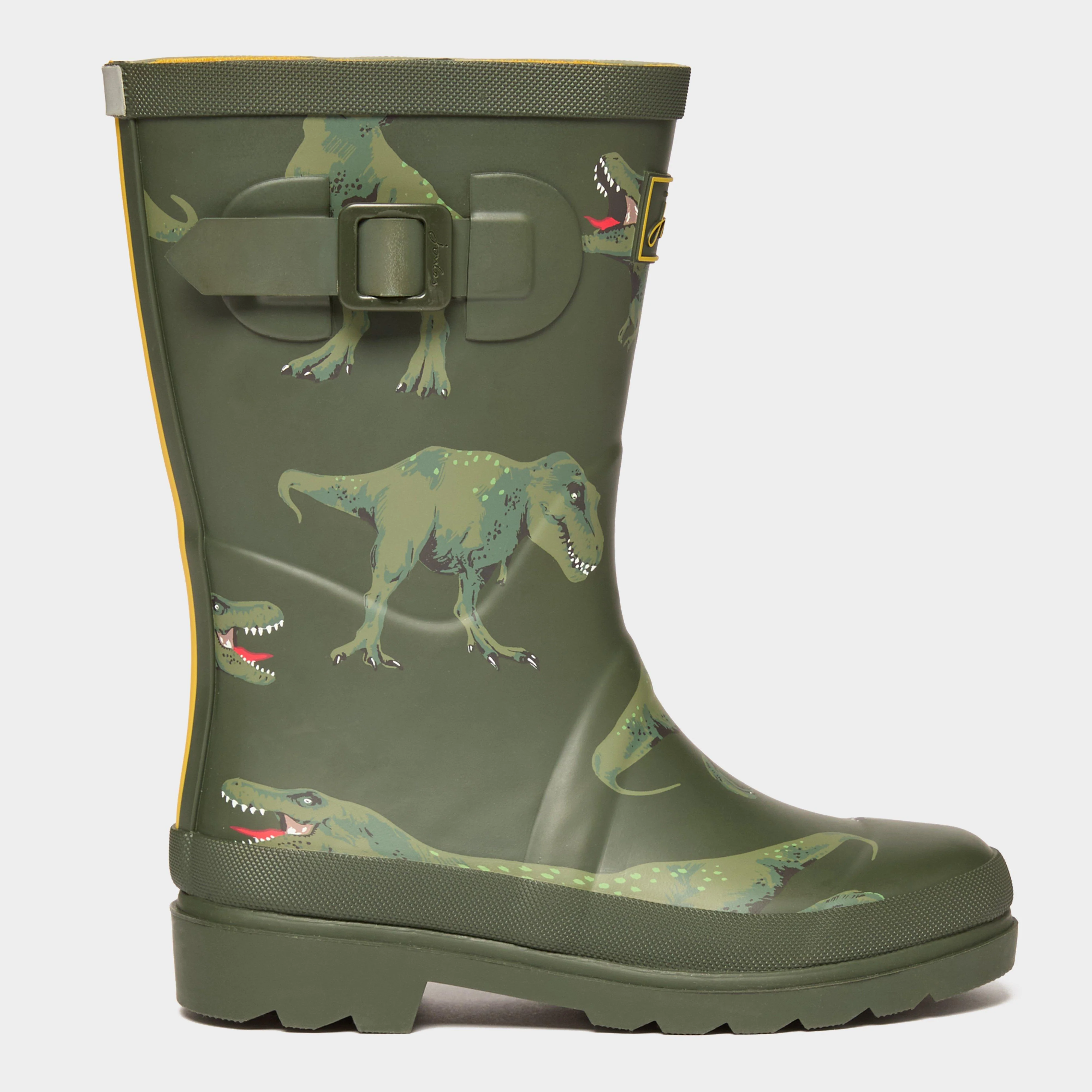 Kids Printed Wellies Khaki Green - Image 3