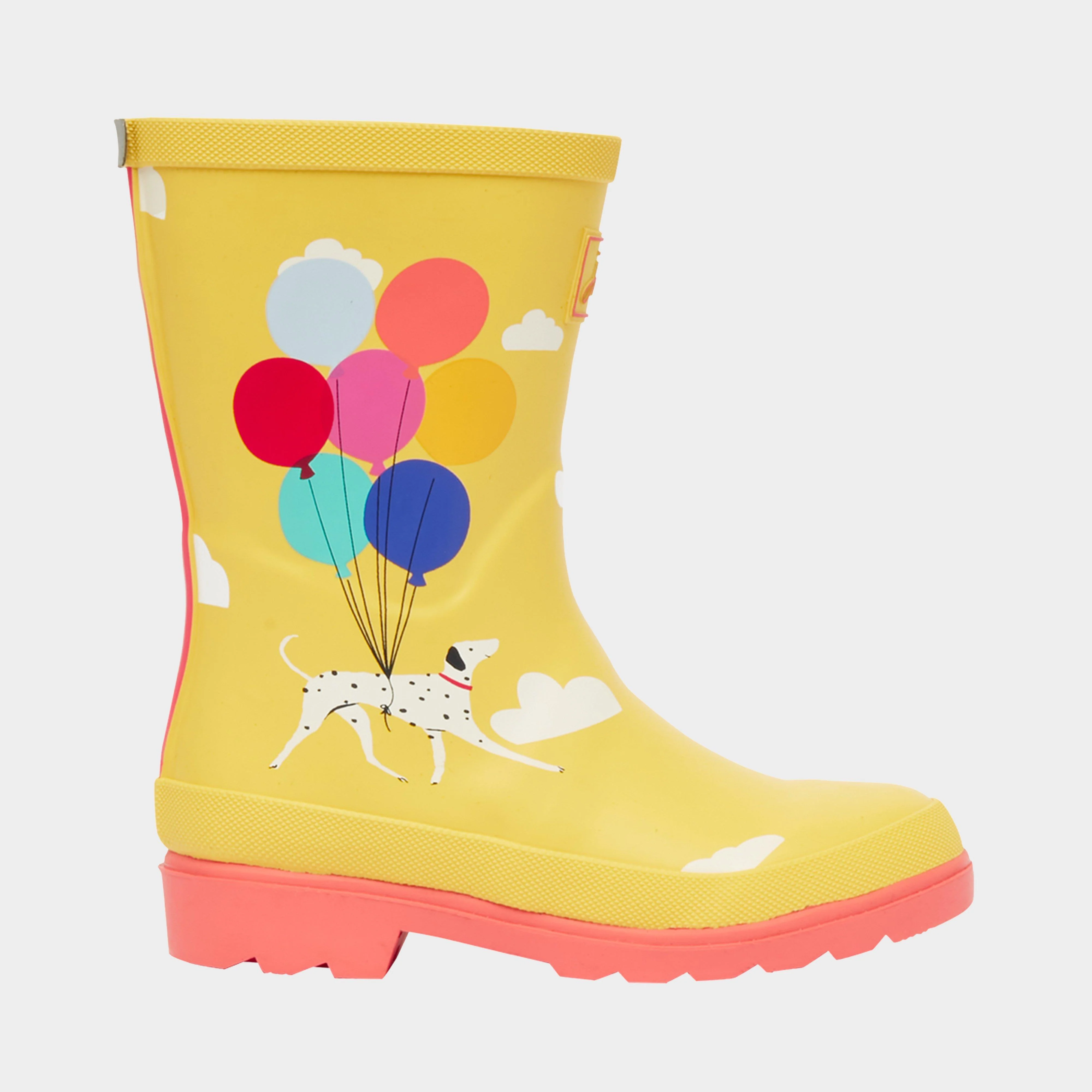 Kids' Welly Print Wellies Yellow Sky - Image 3