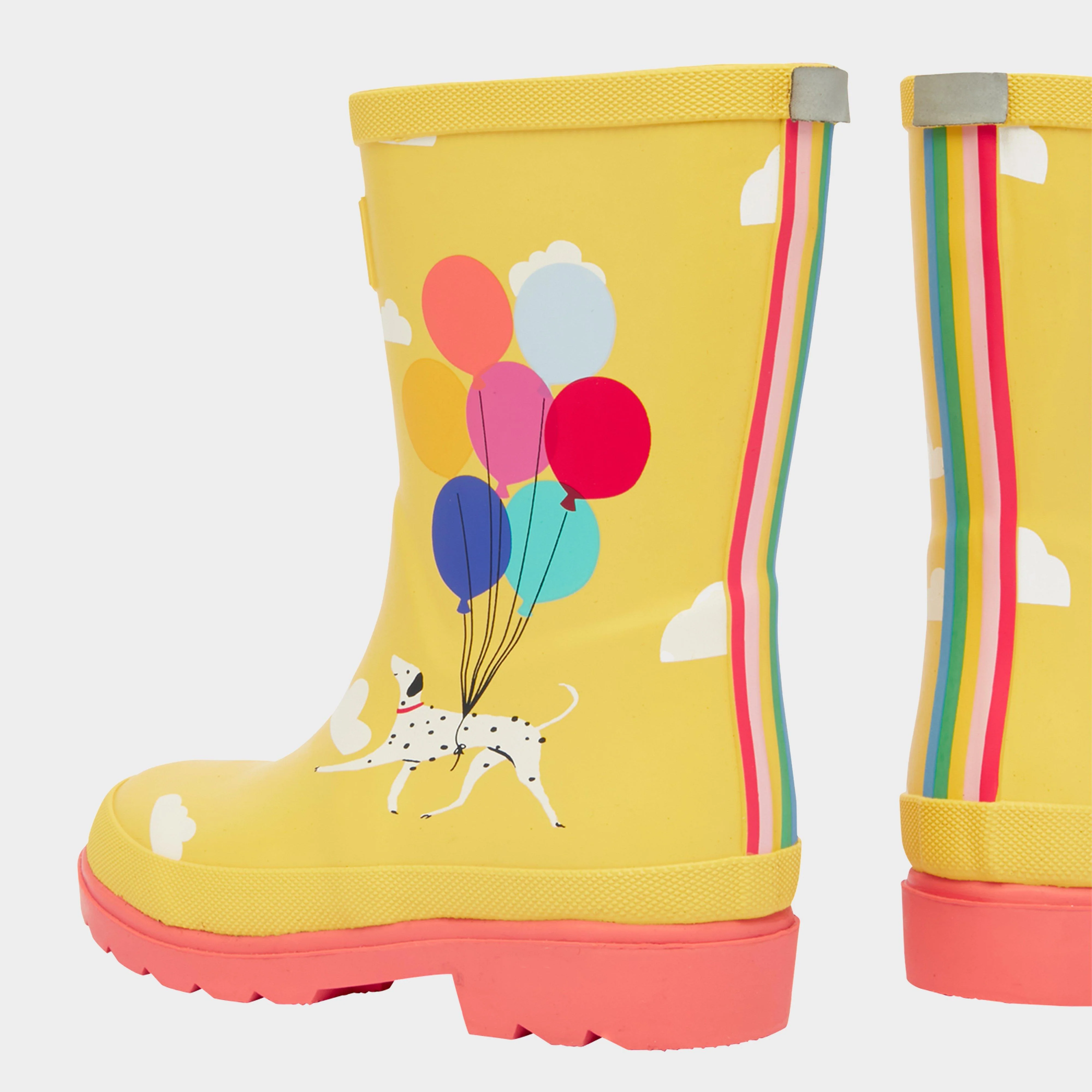 Kids' Welly Print Wellies Yellow Sky - Image 5
