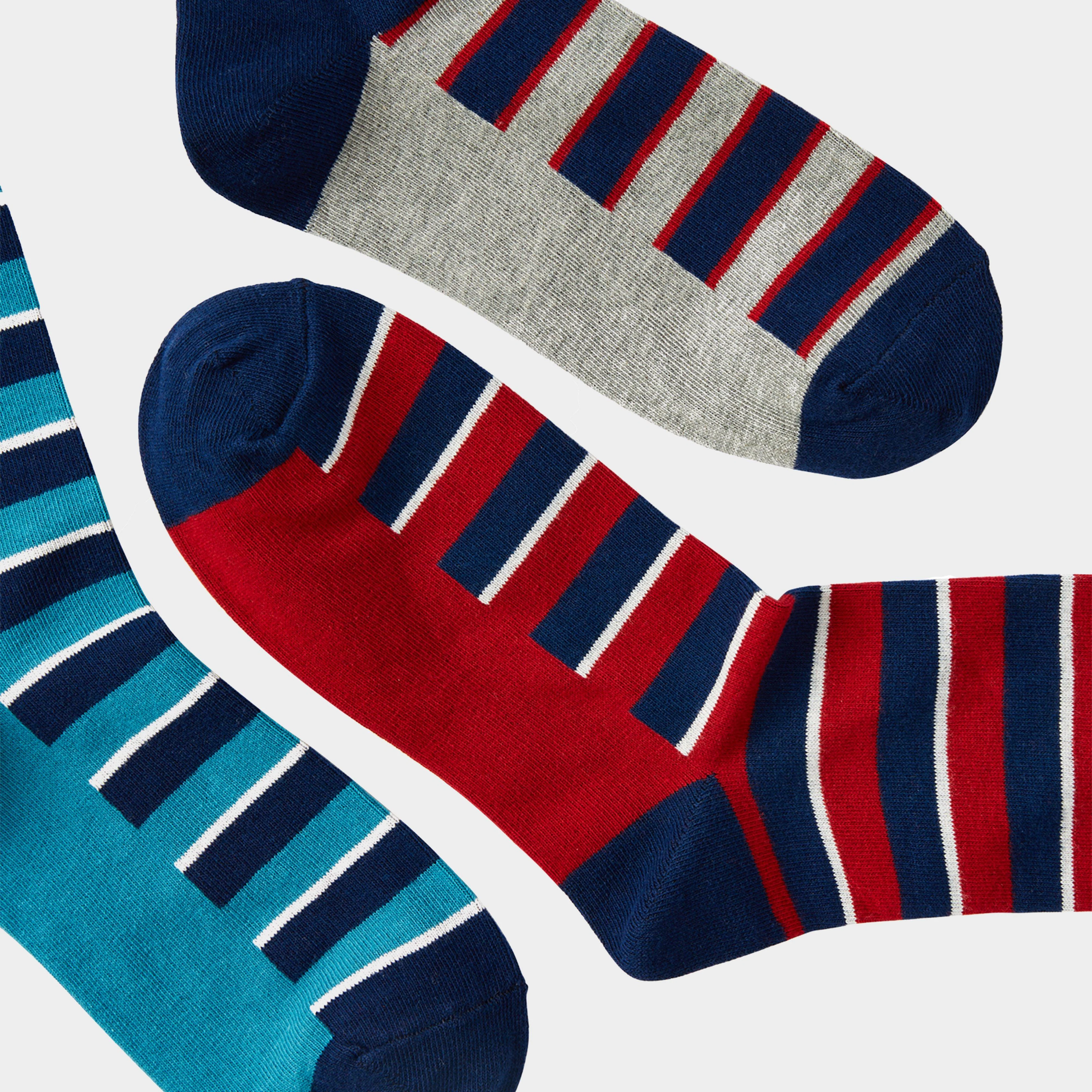 Men's 3 Pack Striking Socks Multi Stripe - Image 2