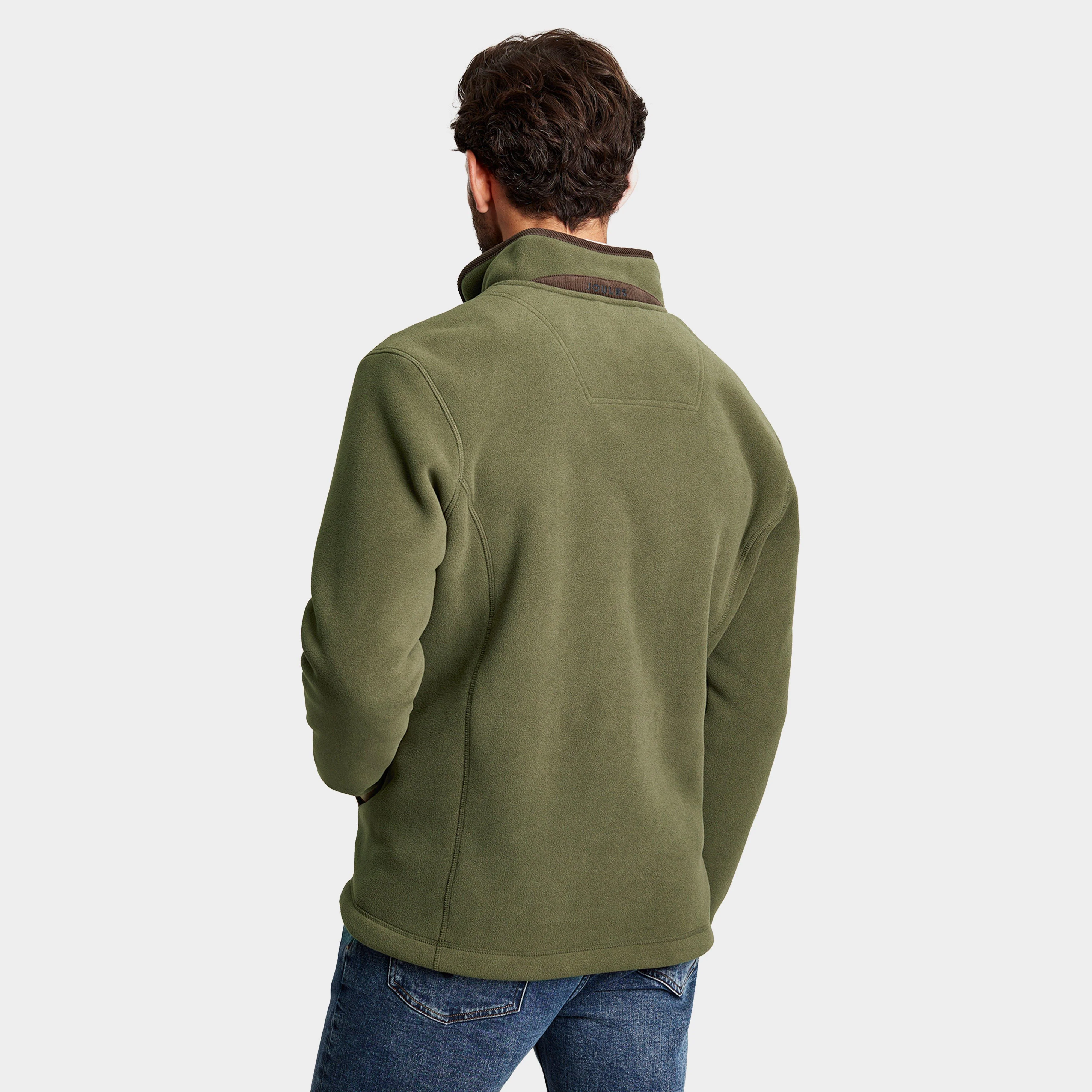 Mens Coxton Quarter Zip Fleece Sweatshirt Heritage Green - Image 2