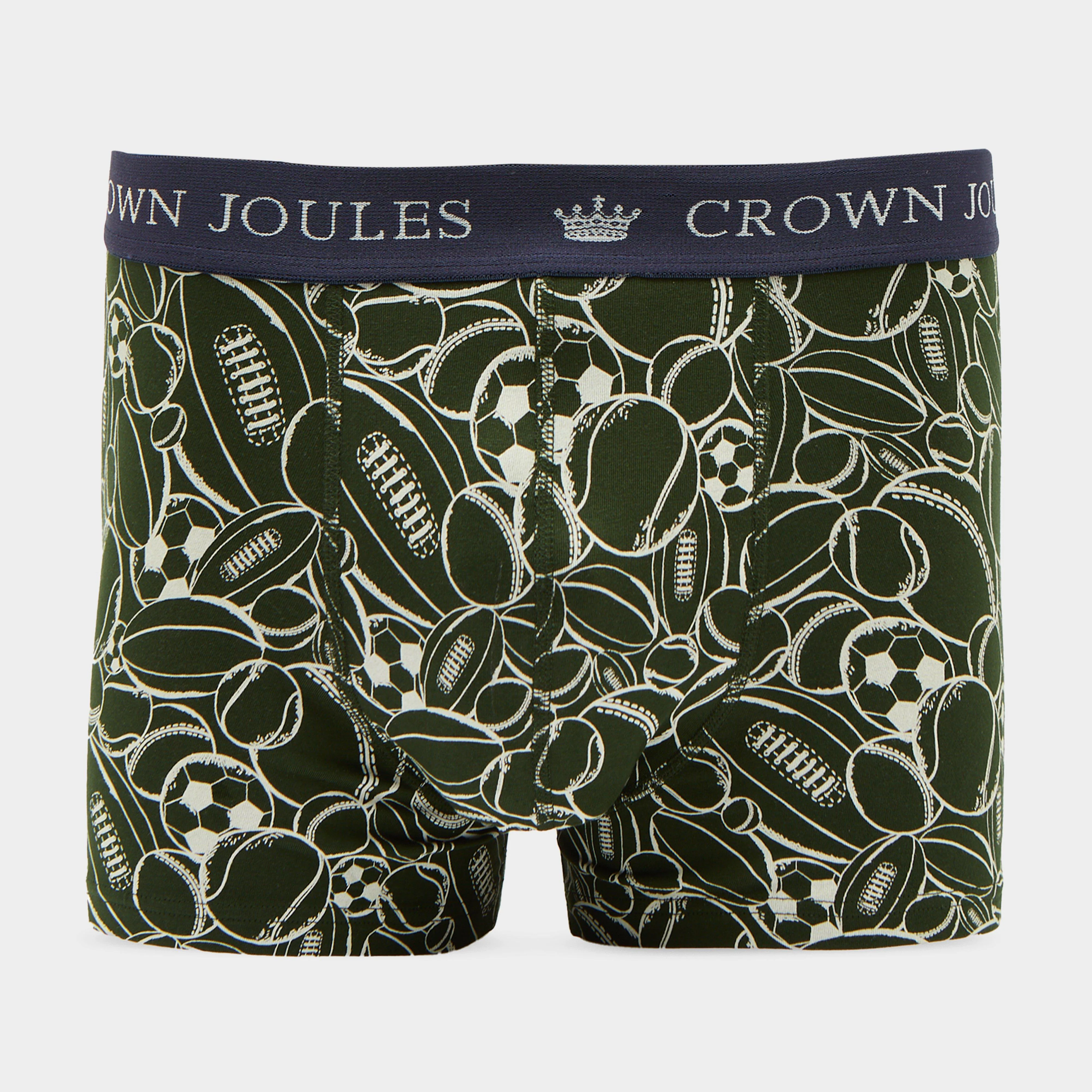 Mens Crown Pack of Two Cotton Briefs Red/Green - Image 3