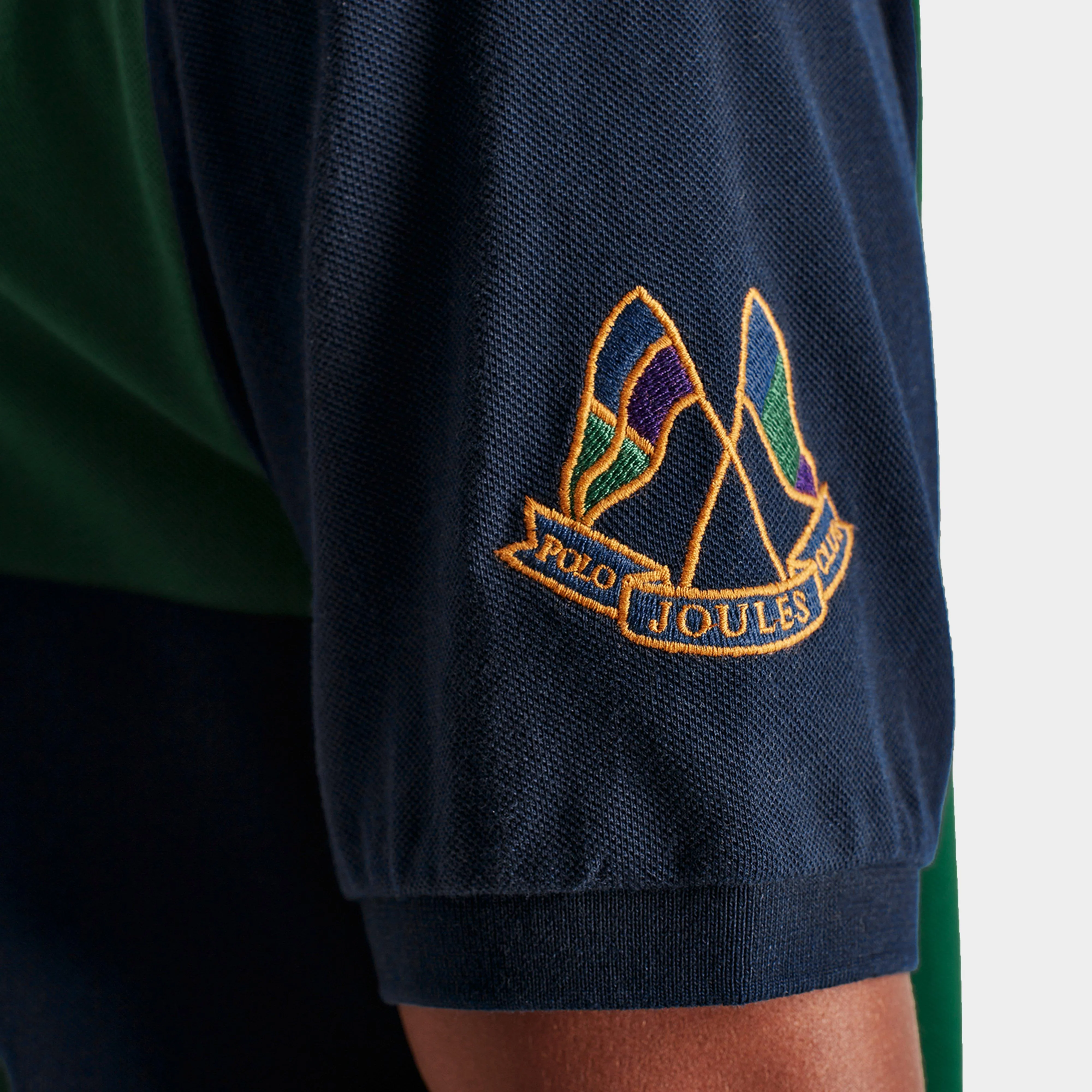 Mens Embellished Polo Shirt Green - Image 6