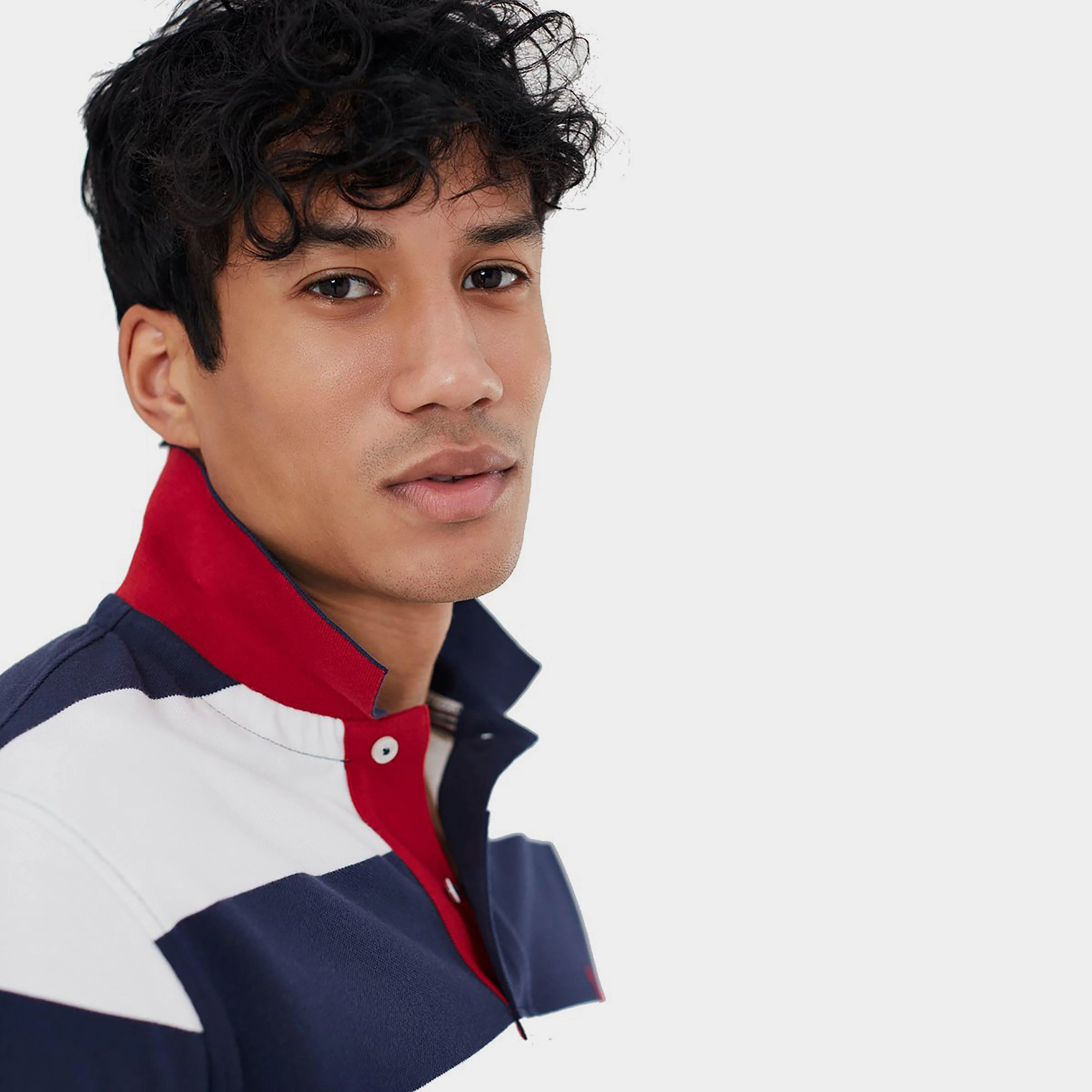 Men's Filbert Polo Blue White Stripe - Image 5