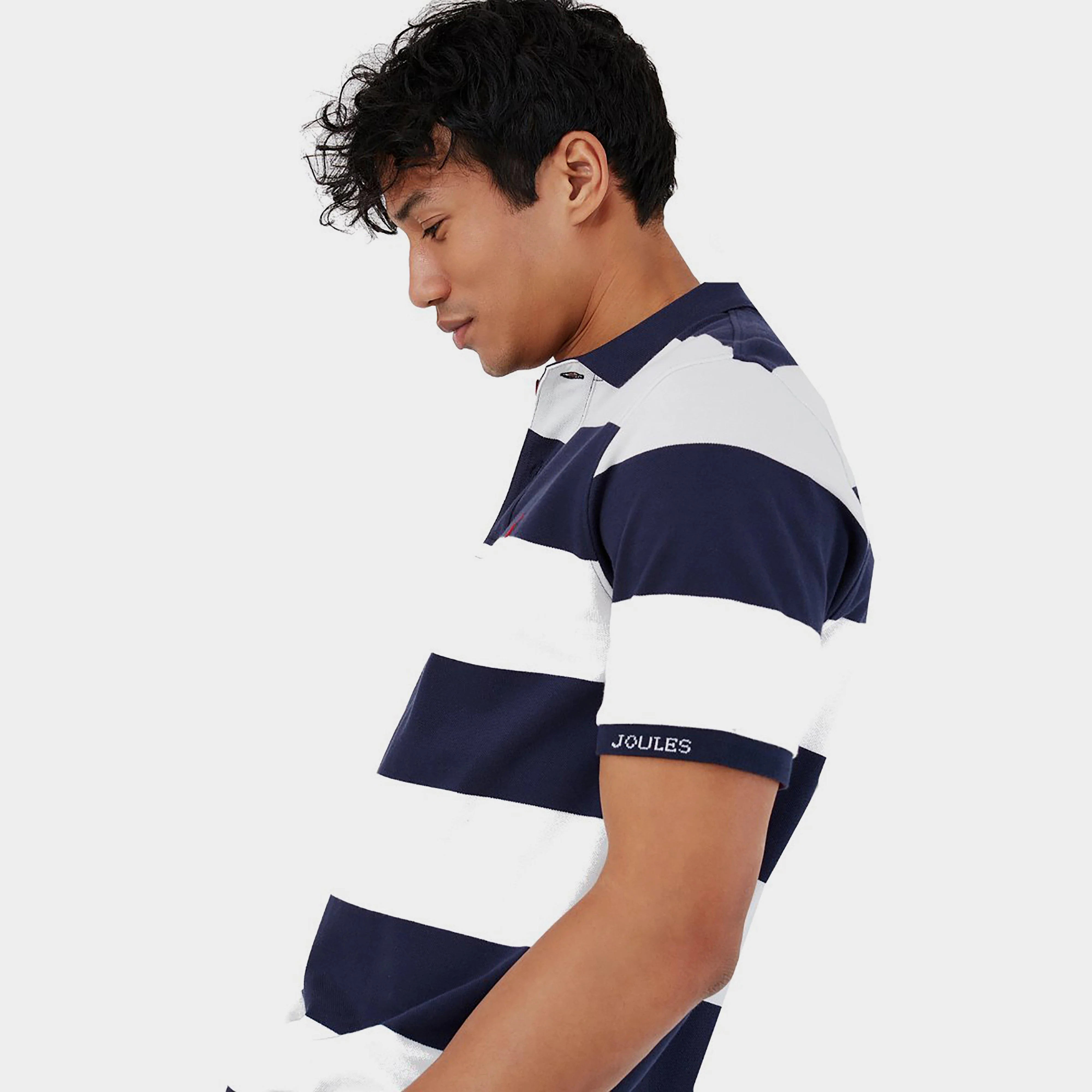 Men's Filbert Polo Blue White Stripe - Image 6