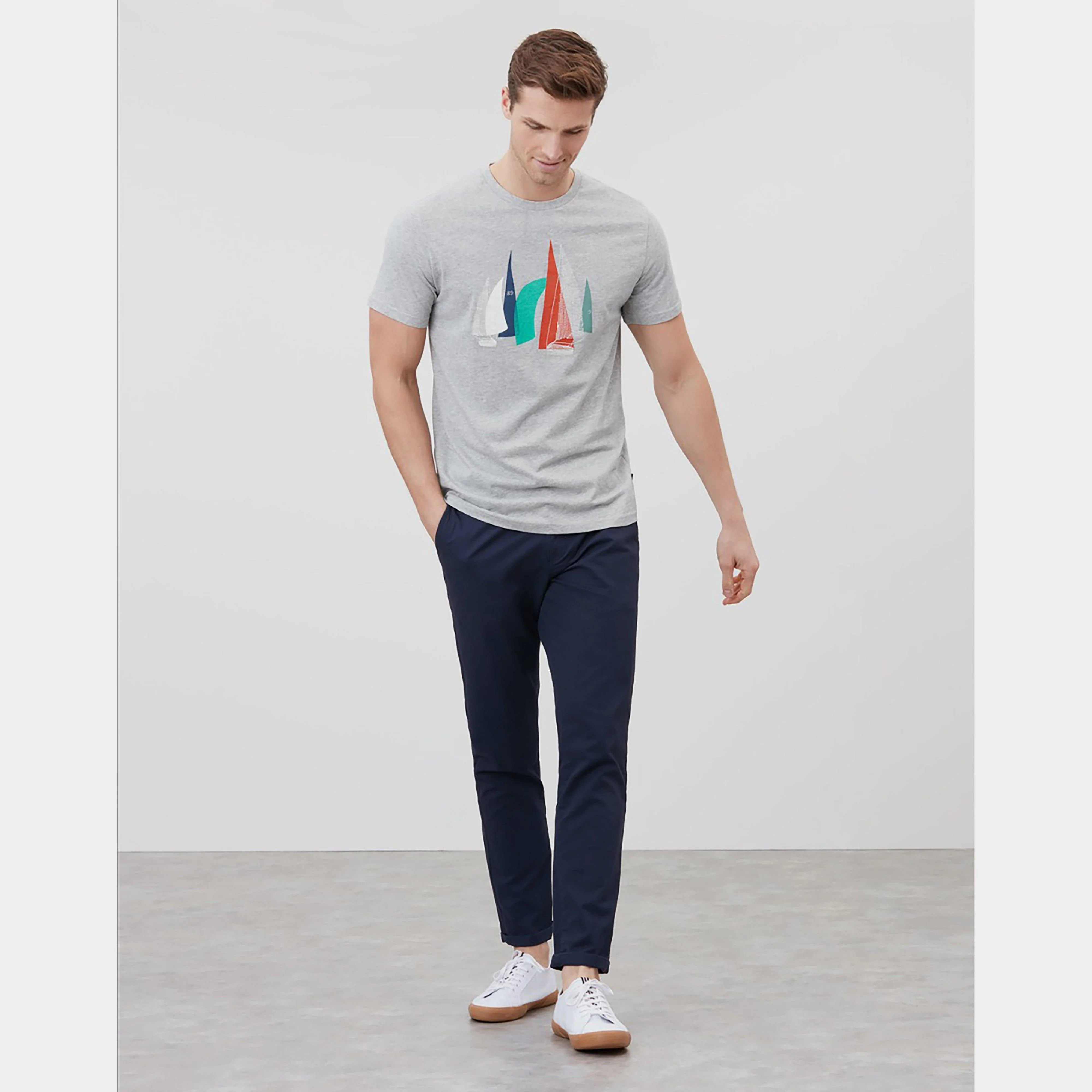 Mens Flynn Tee Grey Marl - Image 9