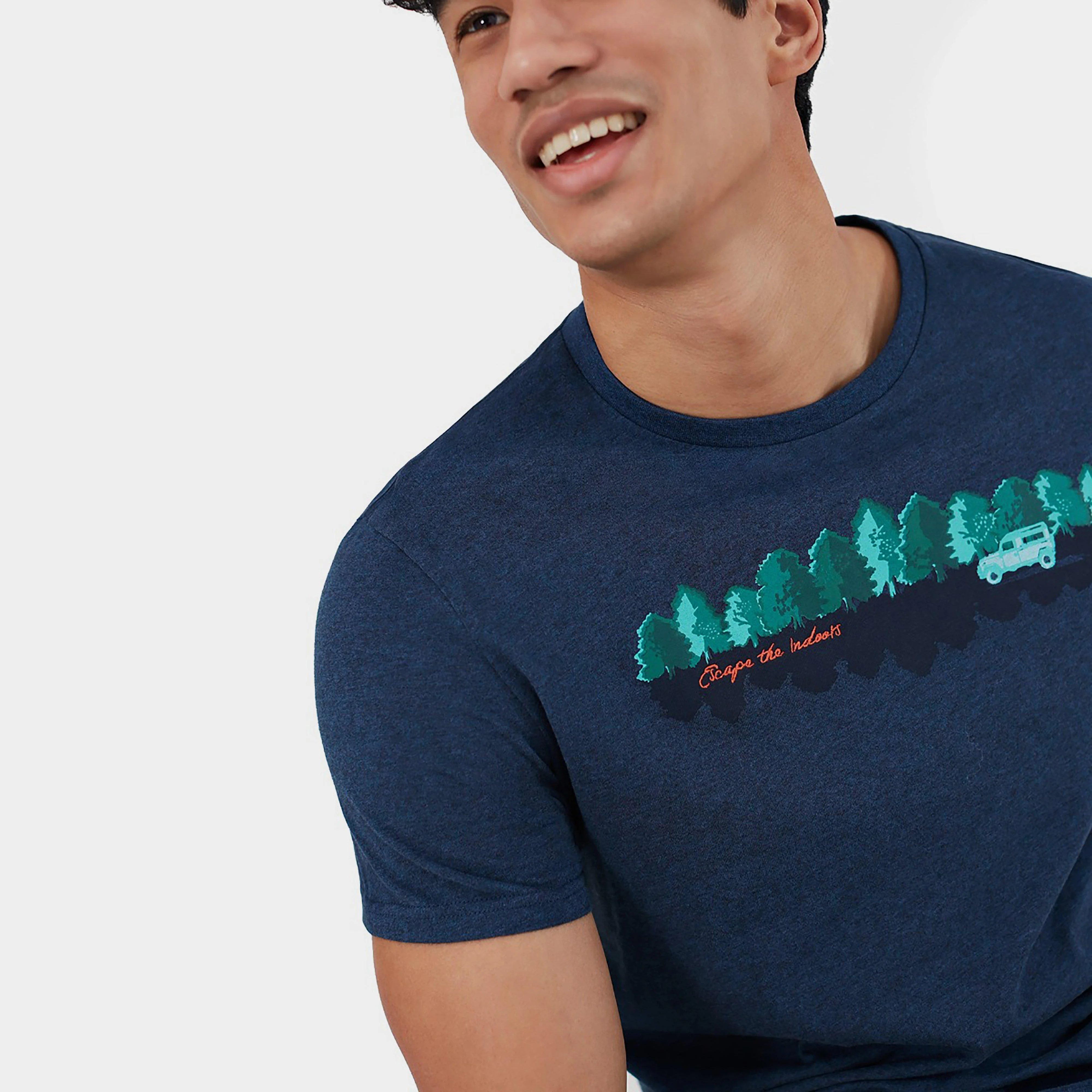 Mens Flynn Tee Navy Marl - Image 5