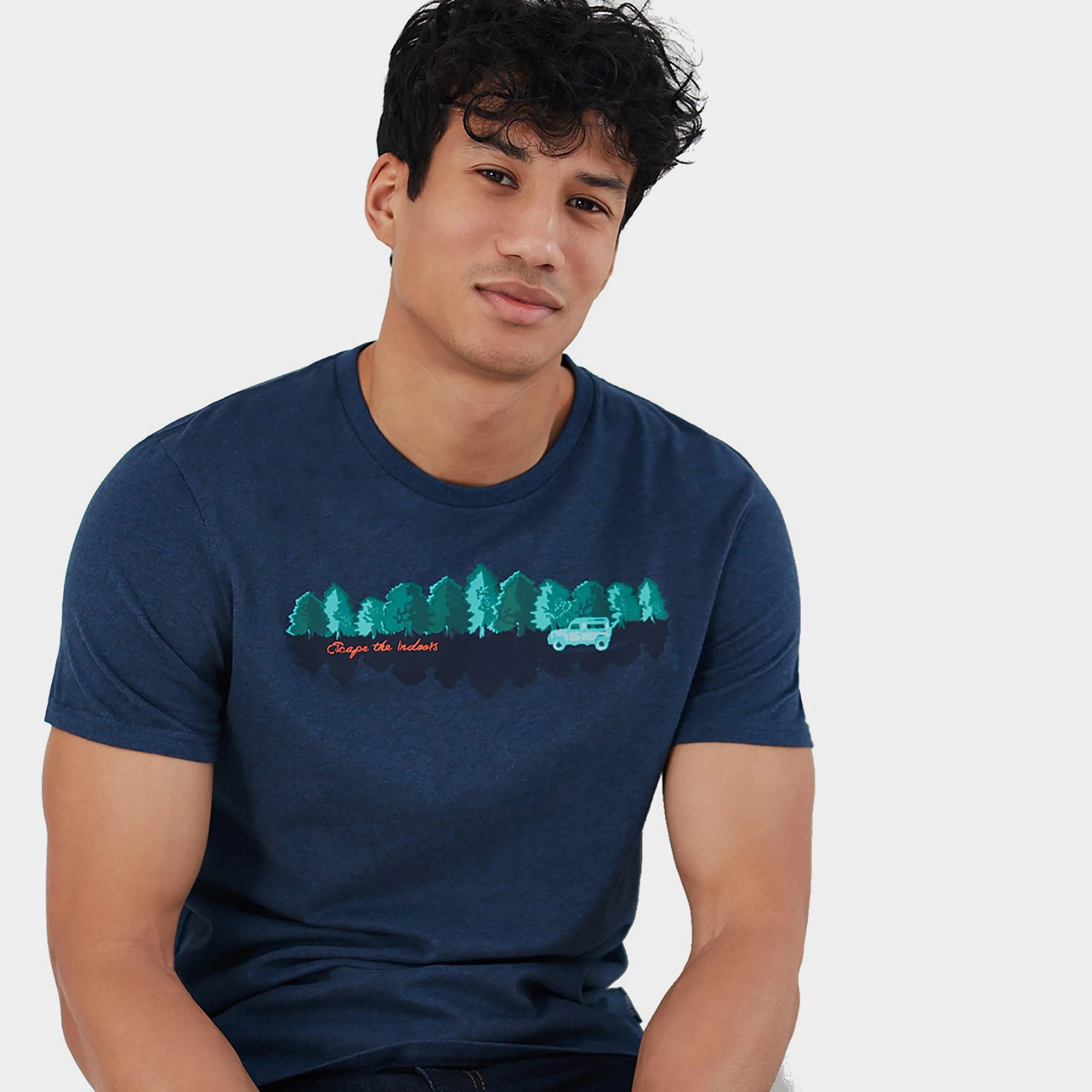 Mens Flynn Tee Navy Marl - Image 6