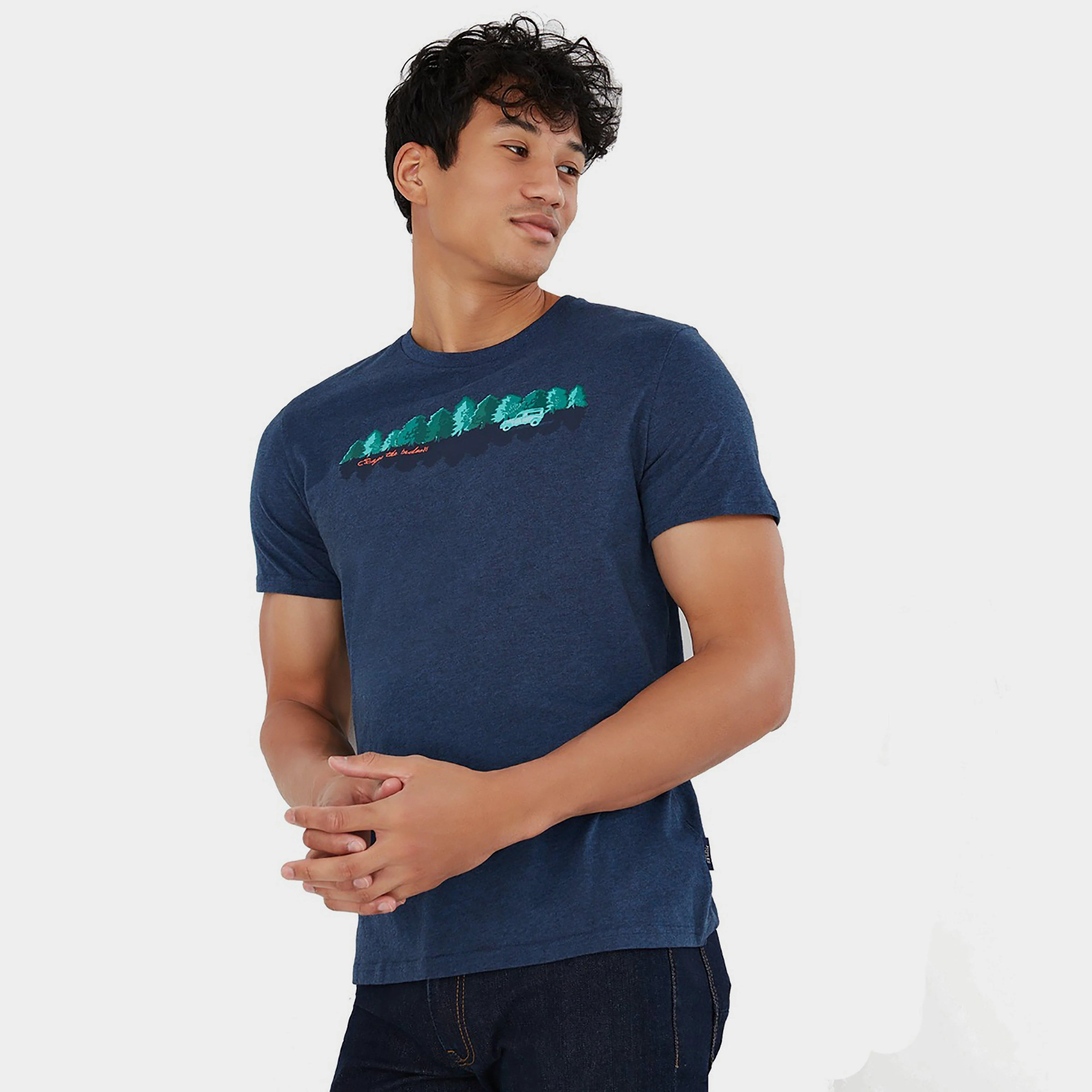 Mens Flynn Tee Navy Marl - Image 7
