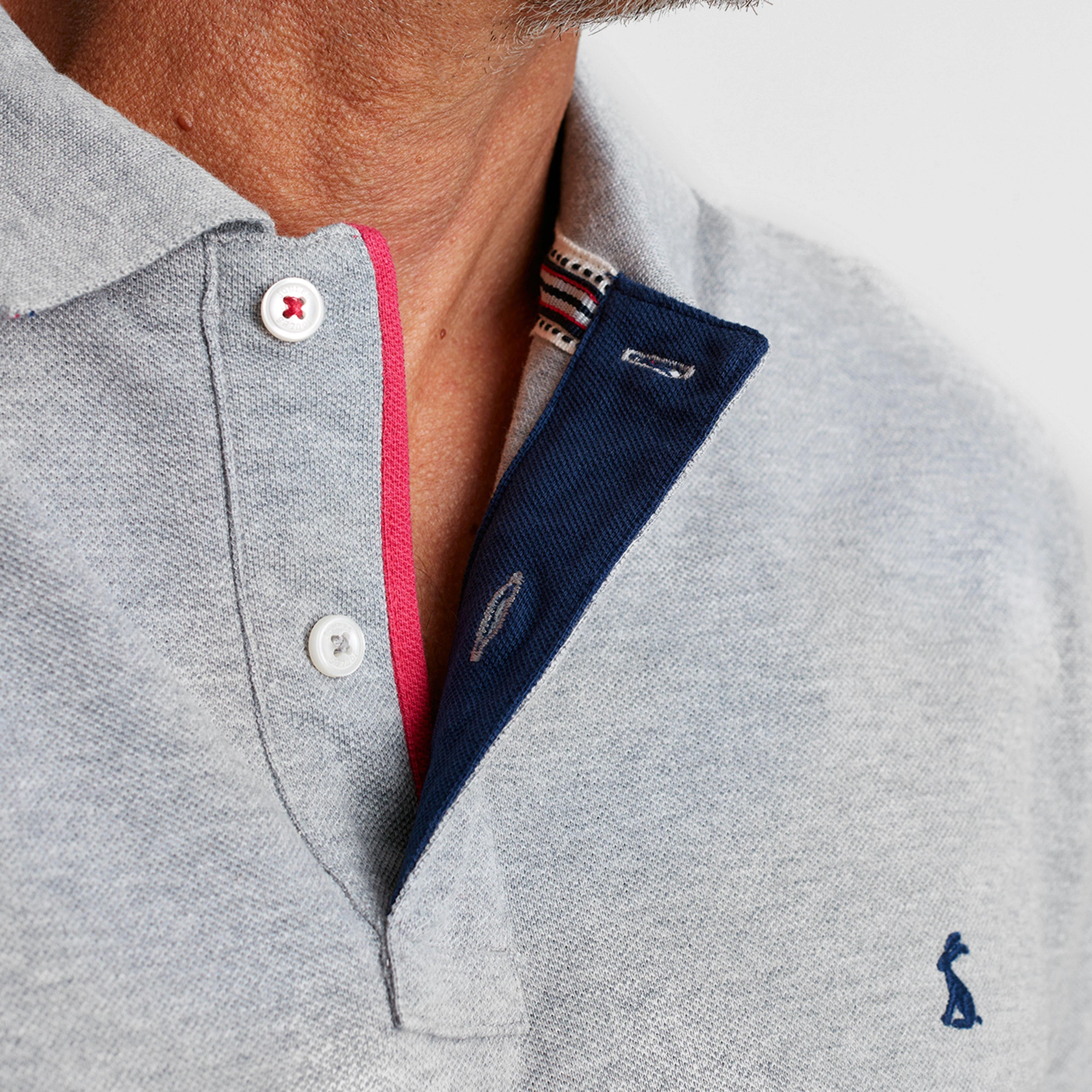 Mens Woody Polo Shirt Grey Marl - Image 4