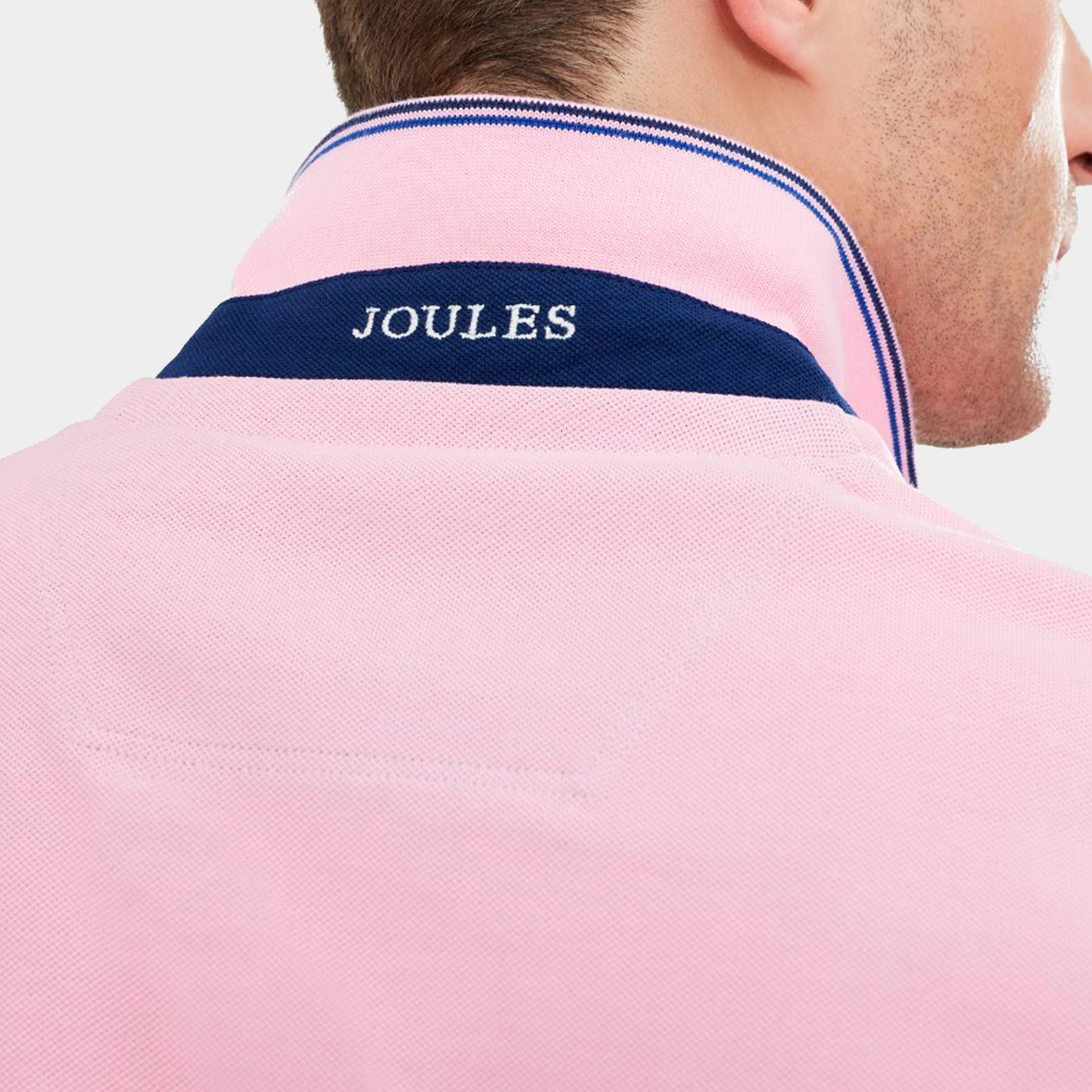Mens Woody Polo Shirt Light Pink - Image 6