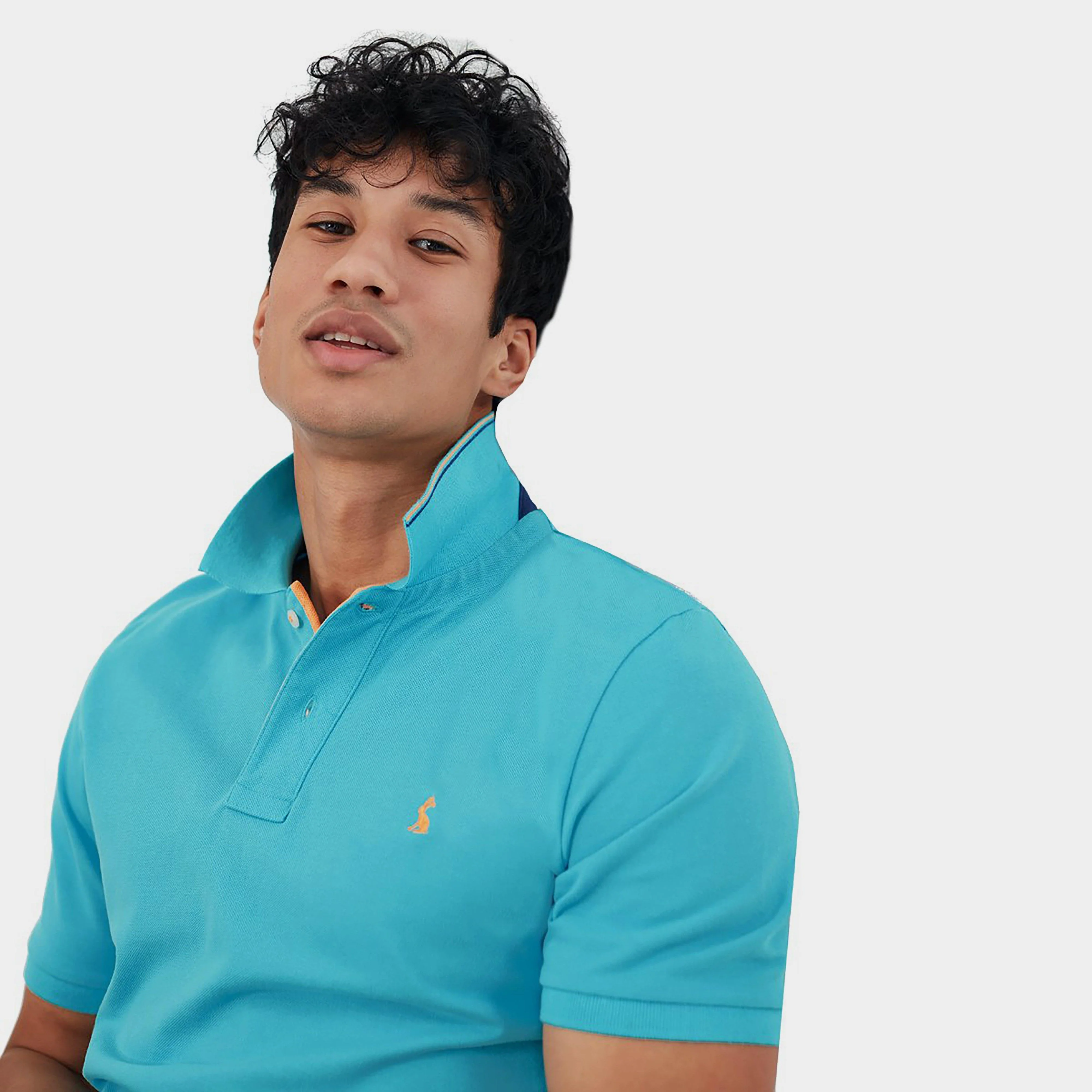 Mens Woody Polo Shirt River Blue - Image 5