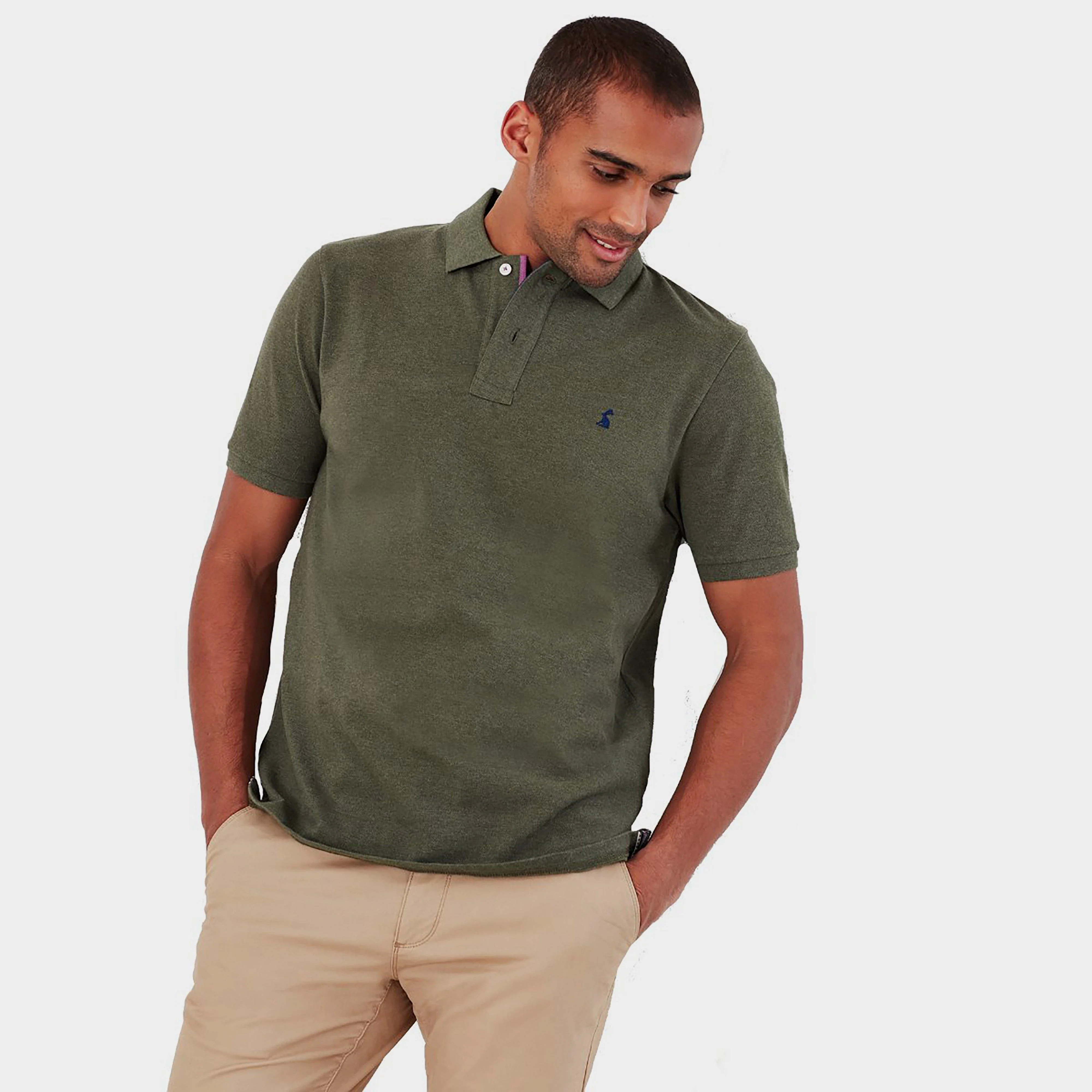 Mens Woody Polo Shirt Seaweed Marl - Image 3