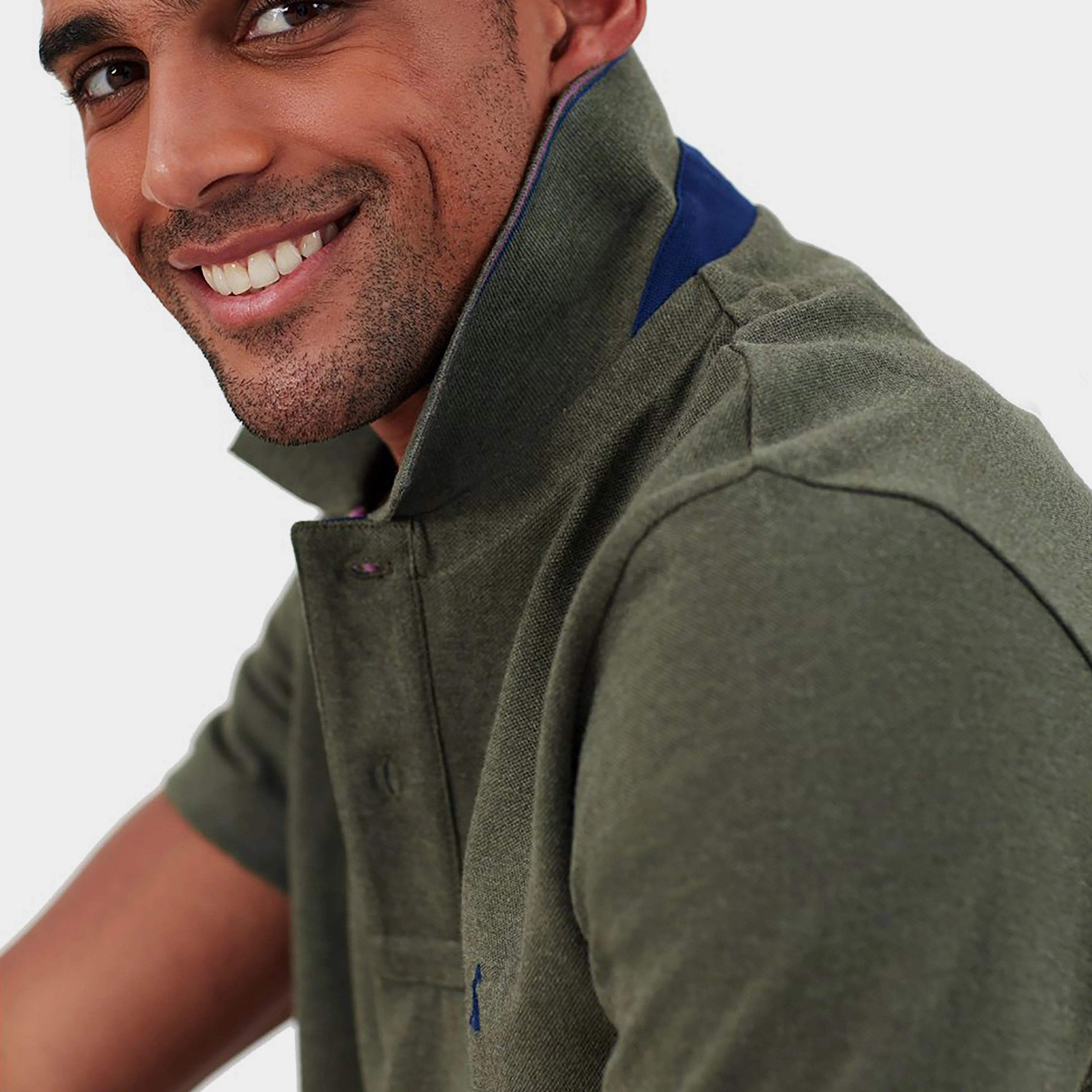 Mens Woody Polo Shirt Seaweed Marl - Image 5