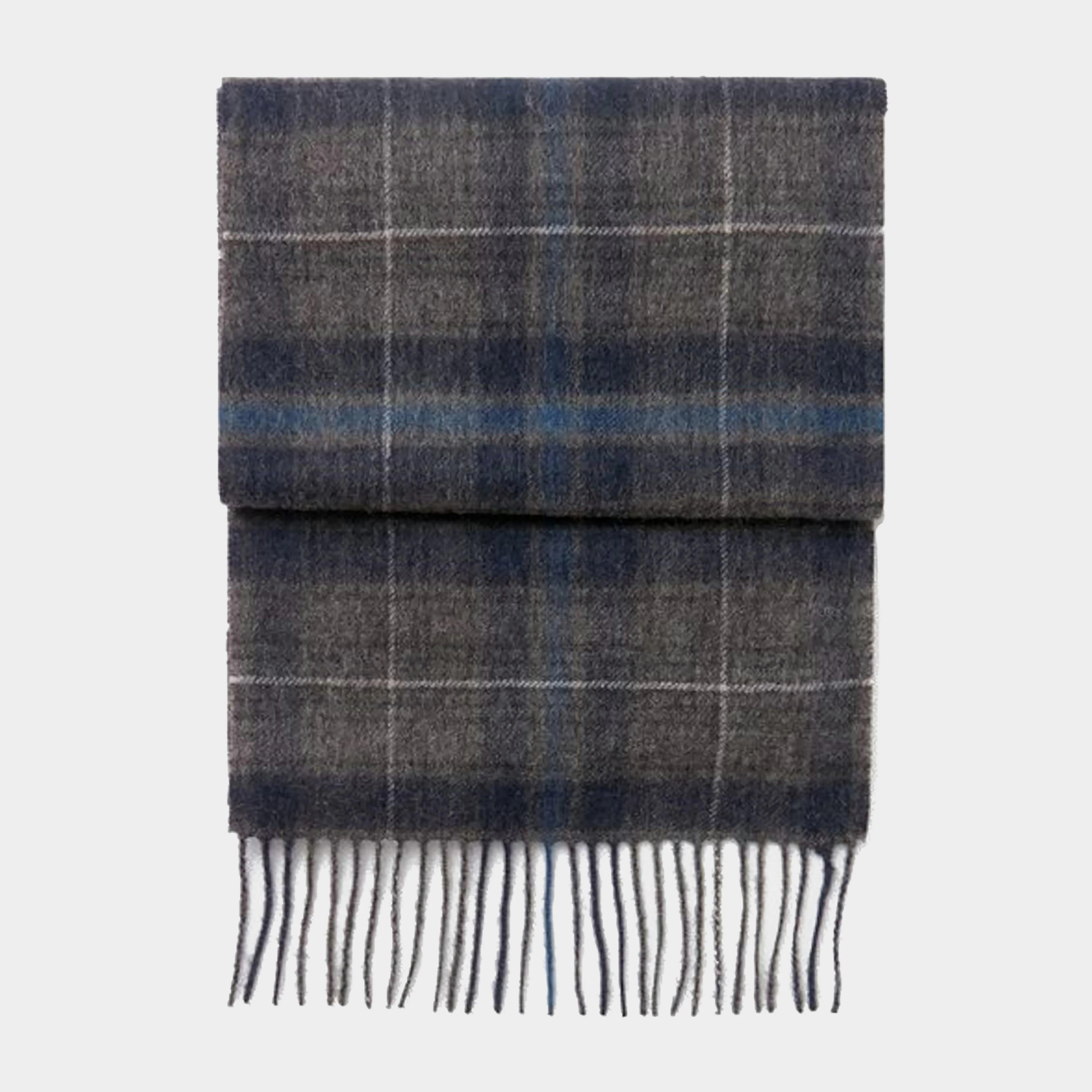Tytherton Wool Scarf Grey Marl Check - Image 2