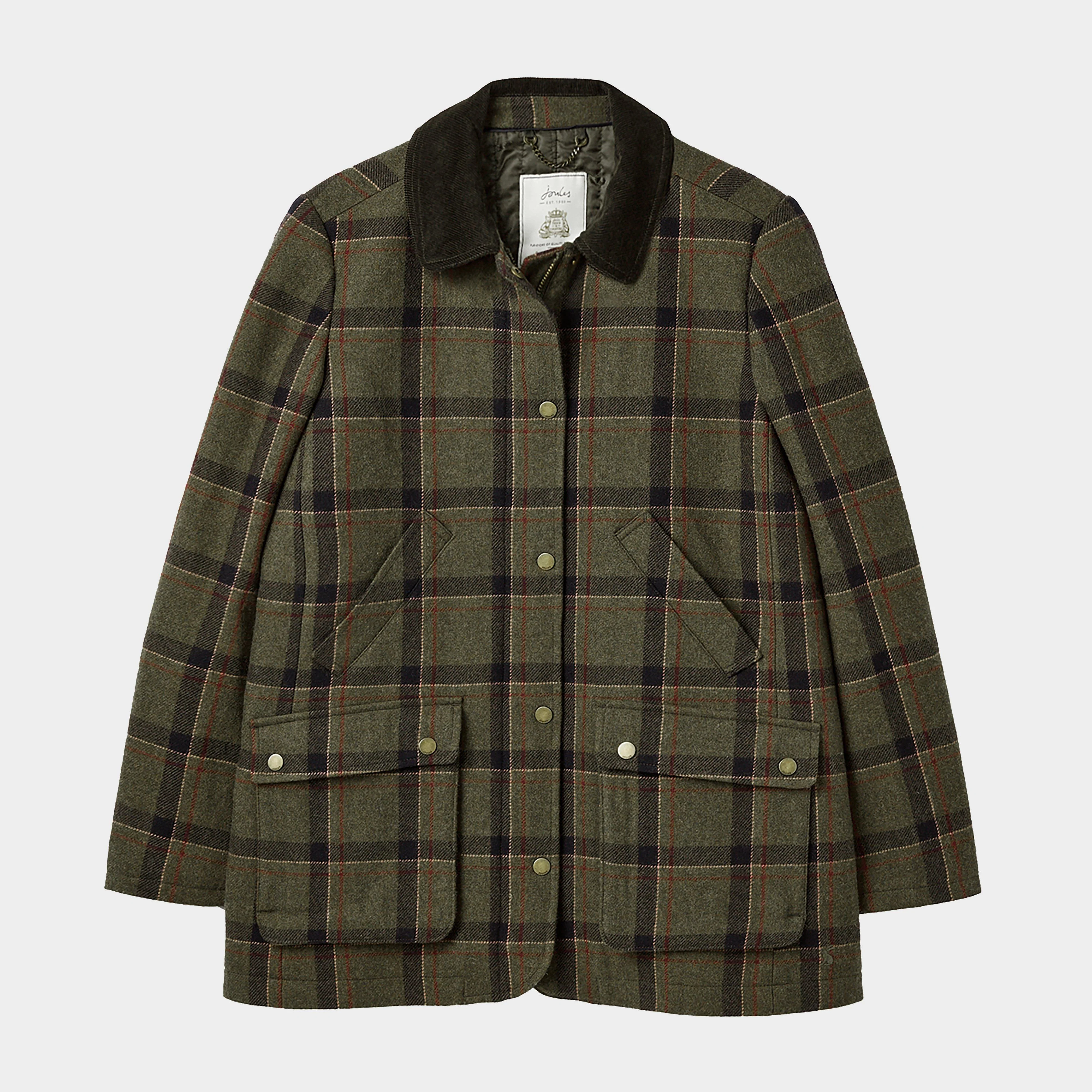 Womens Berkley Tweed Fieldcoat Green Tweed