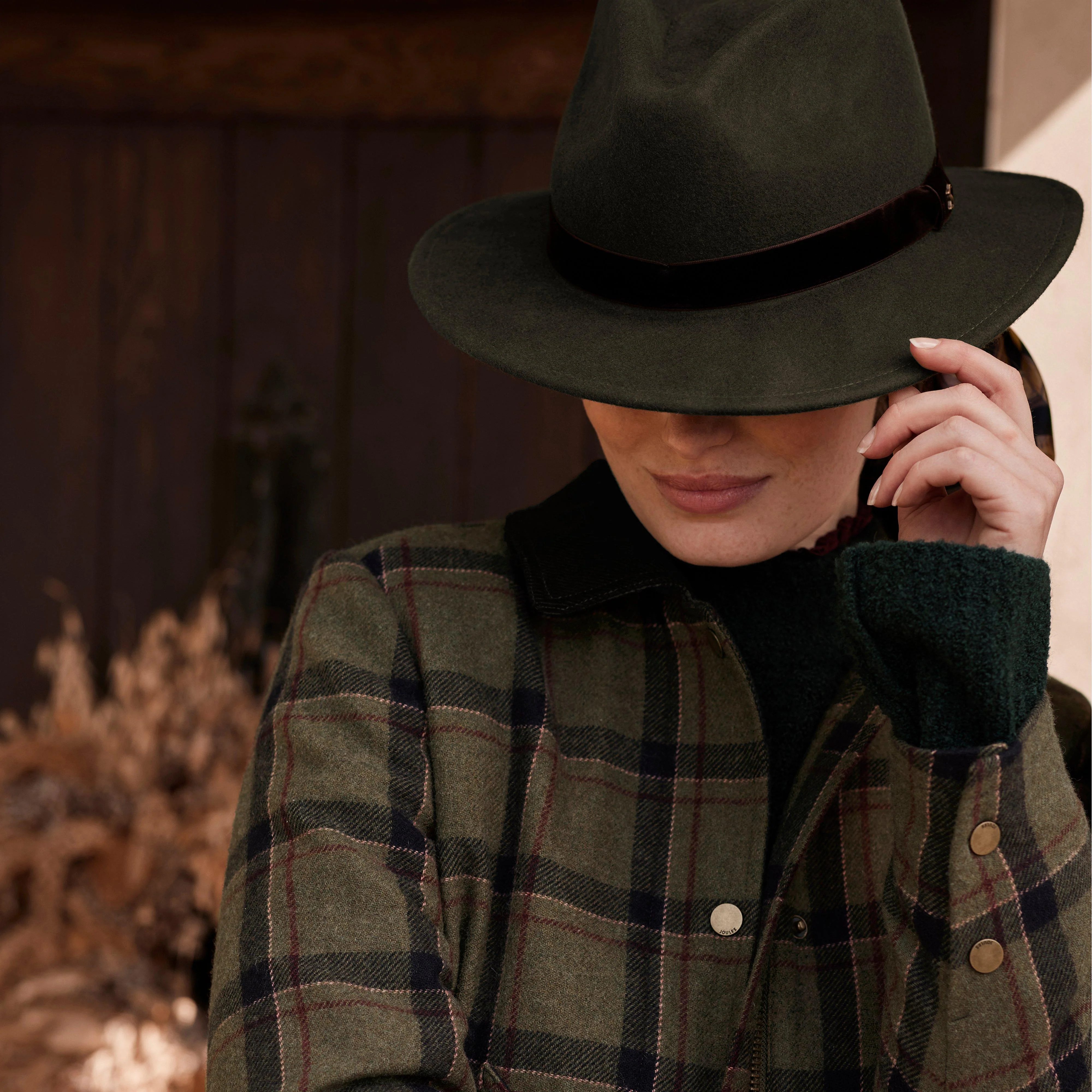 Womens Berkley Tweed Fieldcoat Green Tweed - Image 10