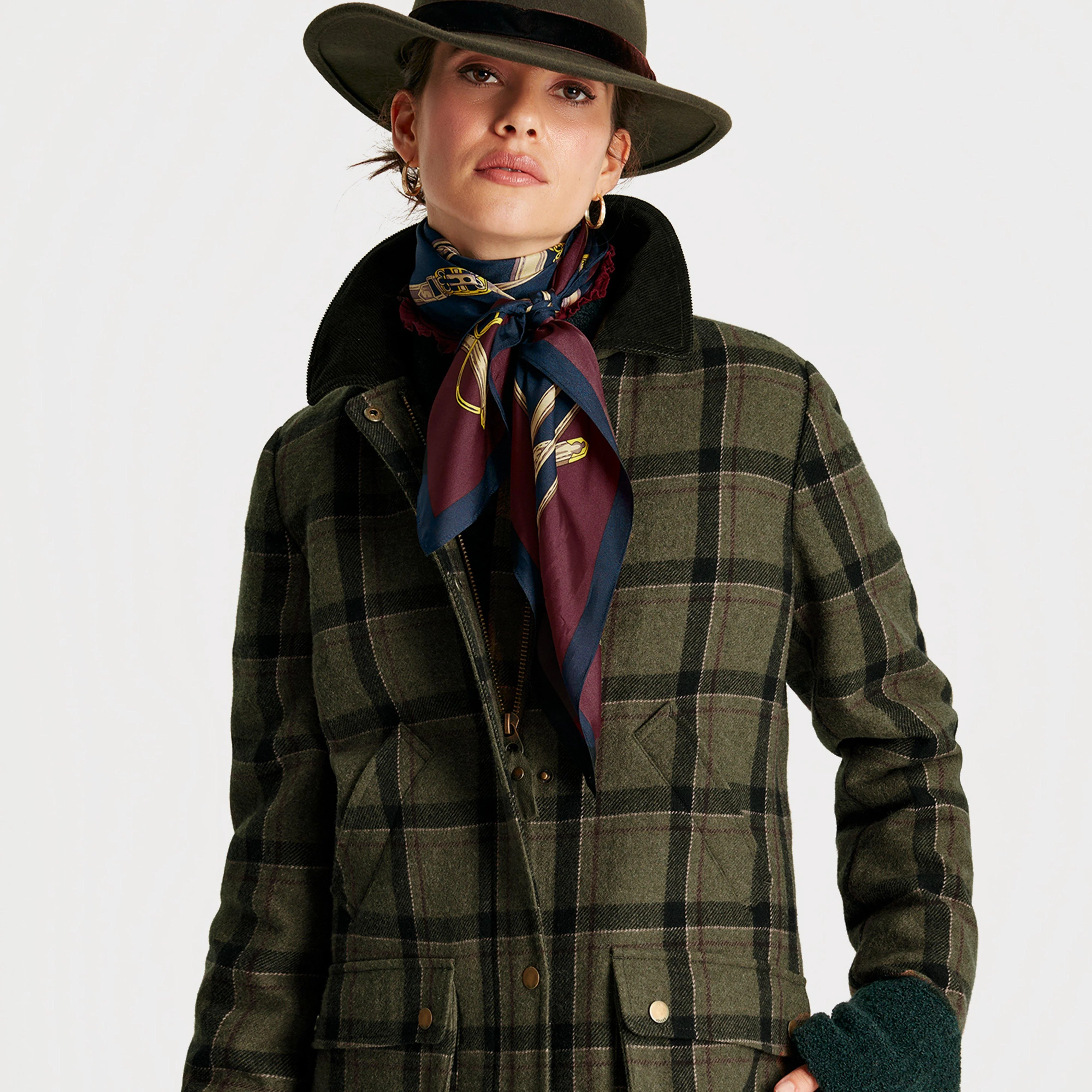 Womens Berkley Tweed Fieldcoat Green Tweed - Image 3