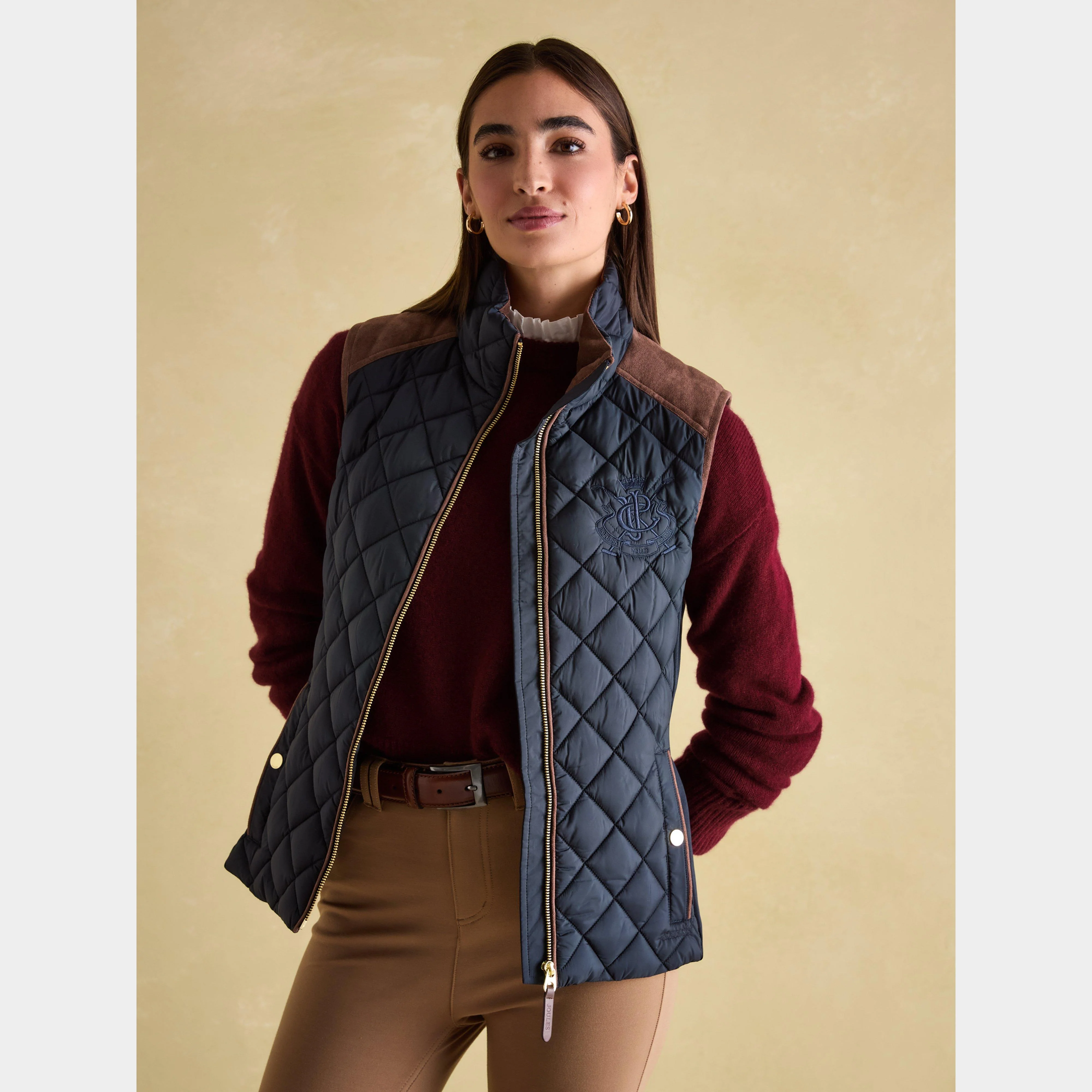 Womens Braemar Luxe Gilet Navy - Image 5