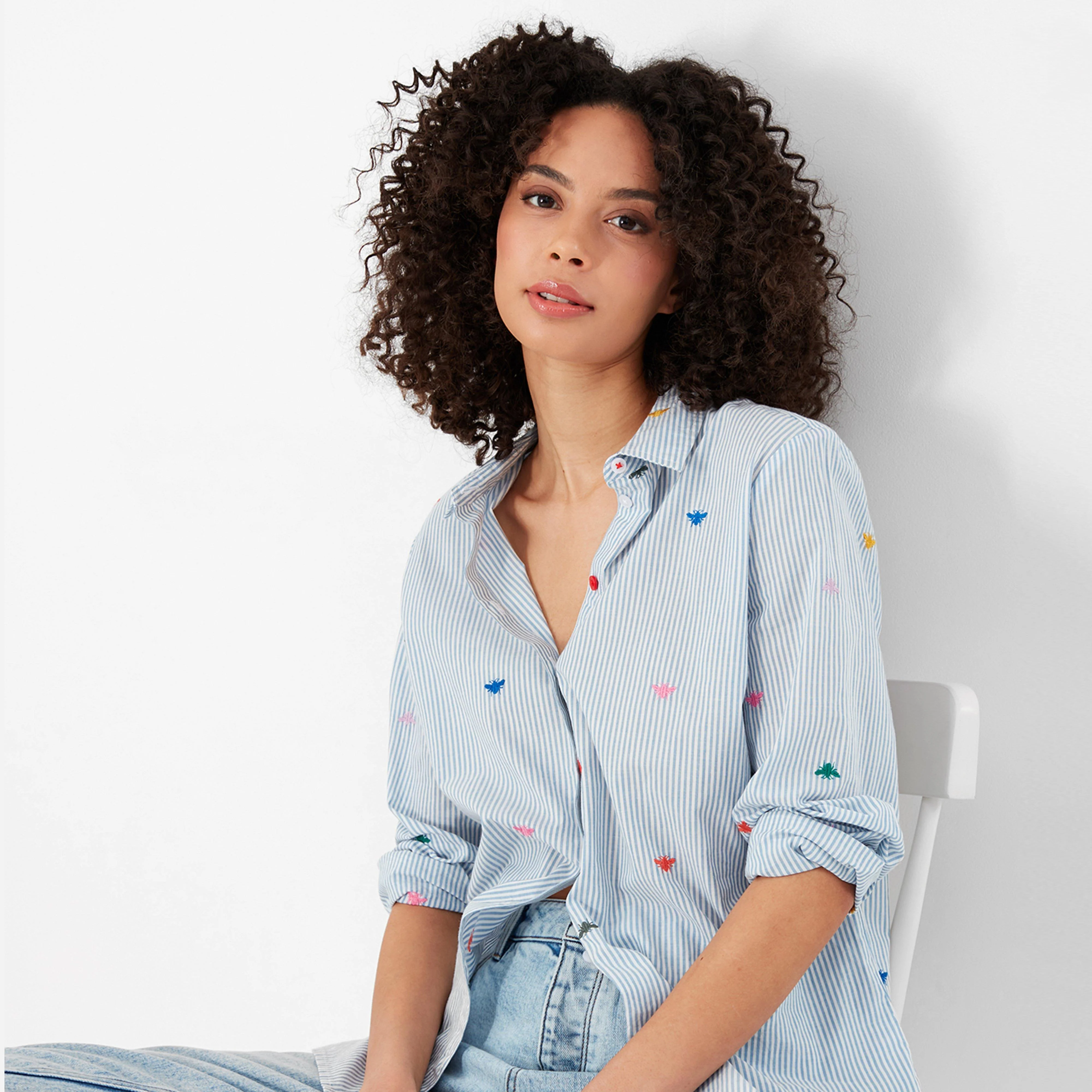 Womens Cornelia Shirt Blue Bees - Image 5