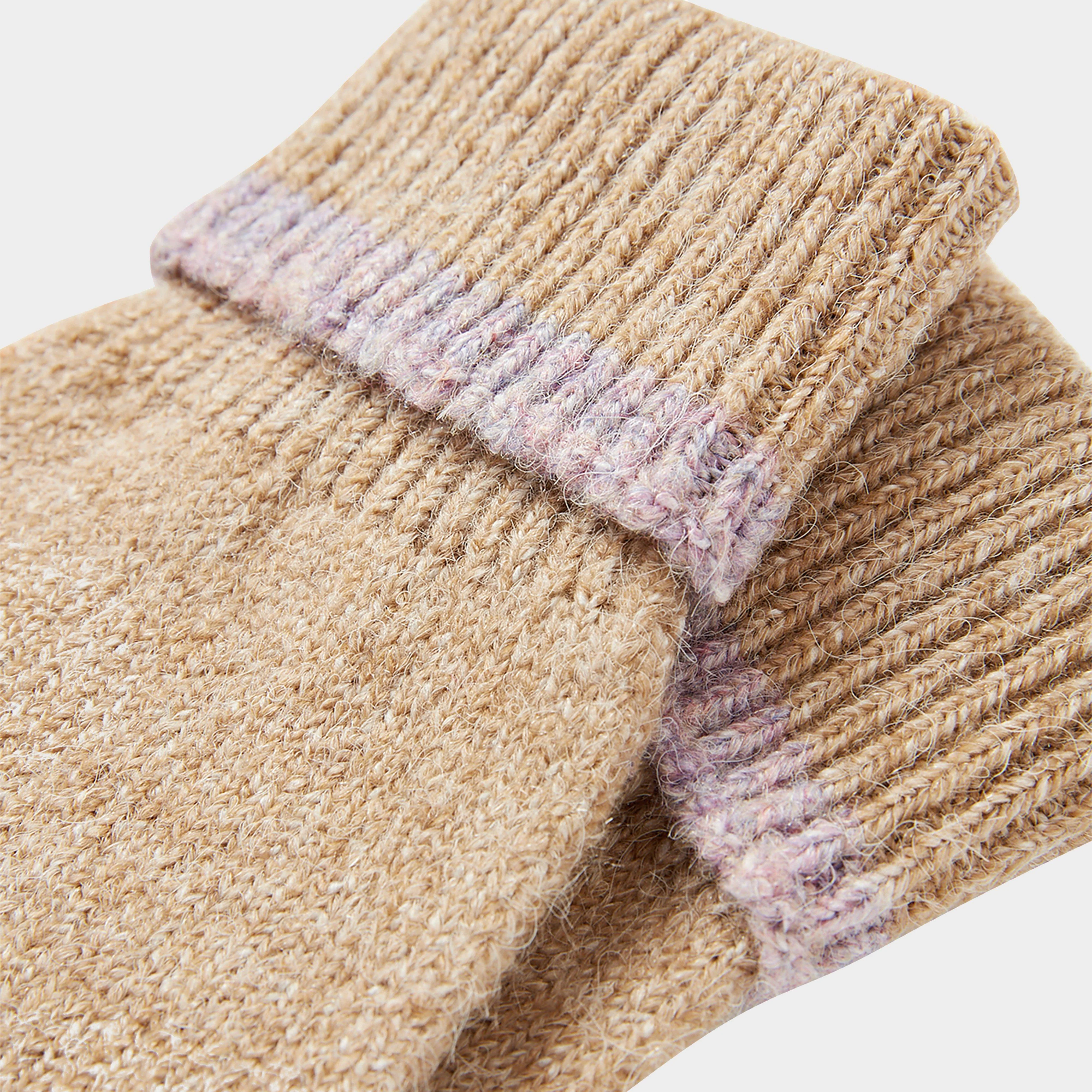 Womens Eloise Knitted Gloves Oat - Image 2