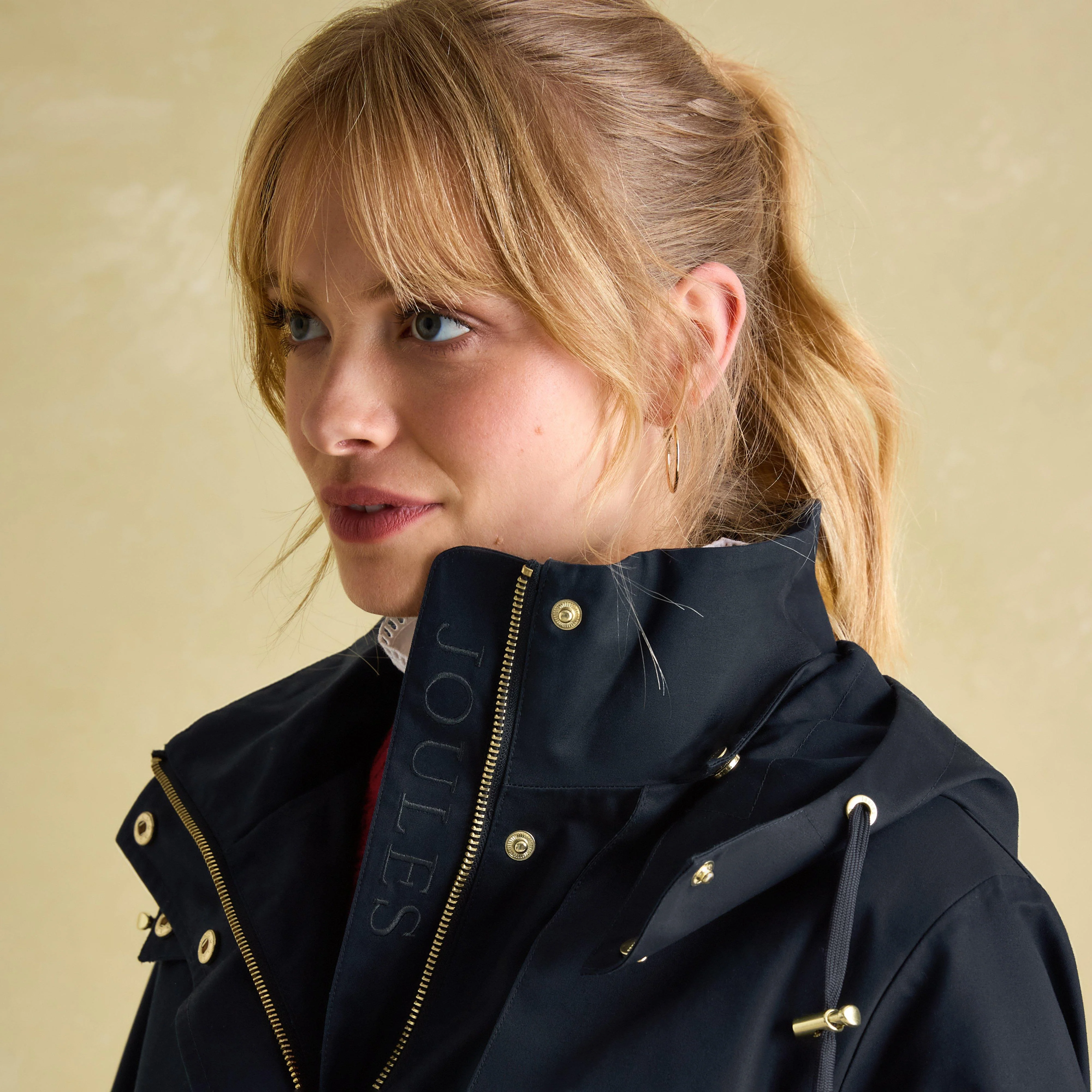 Womens Fairford Waterproof Jacket Navy - Image 3