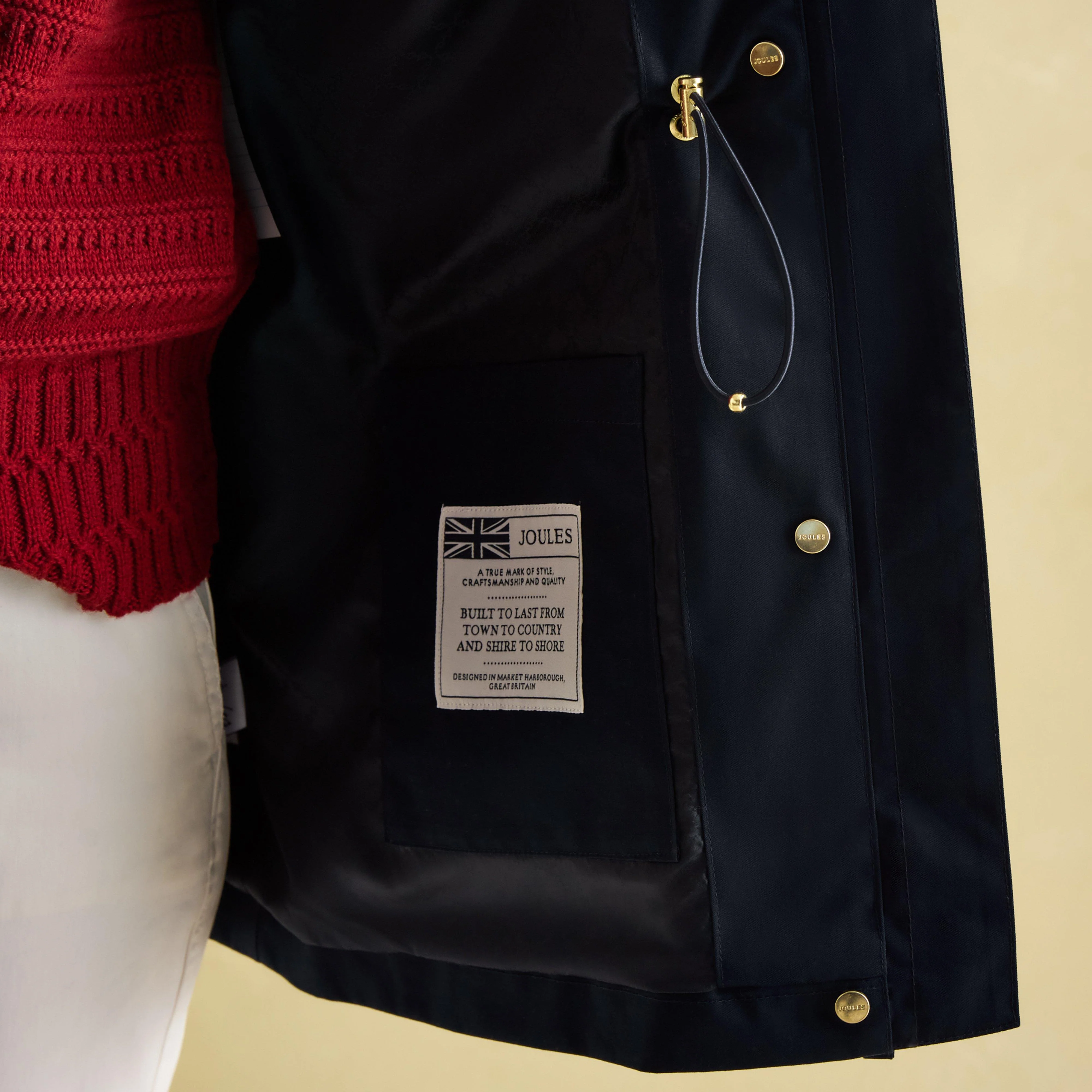 Womens Fairford Waterproof Jacket Navy - Image 4