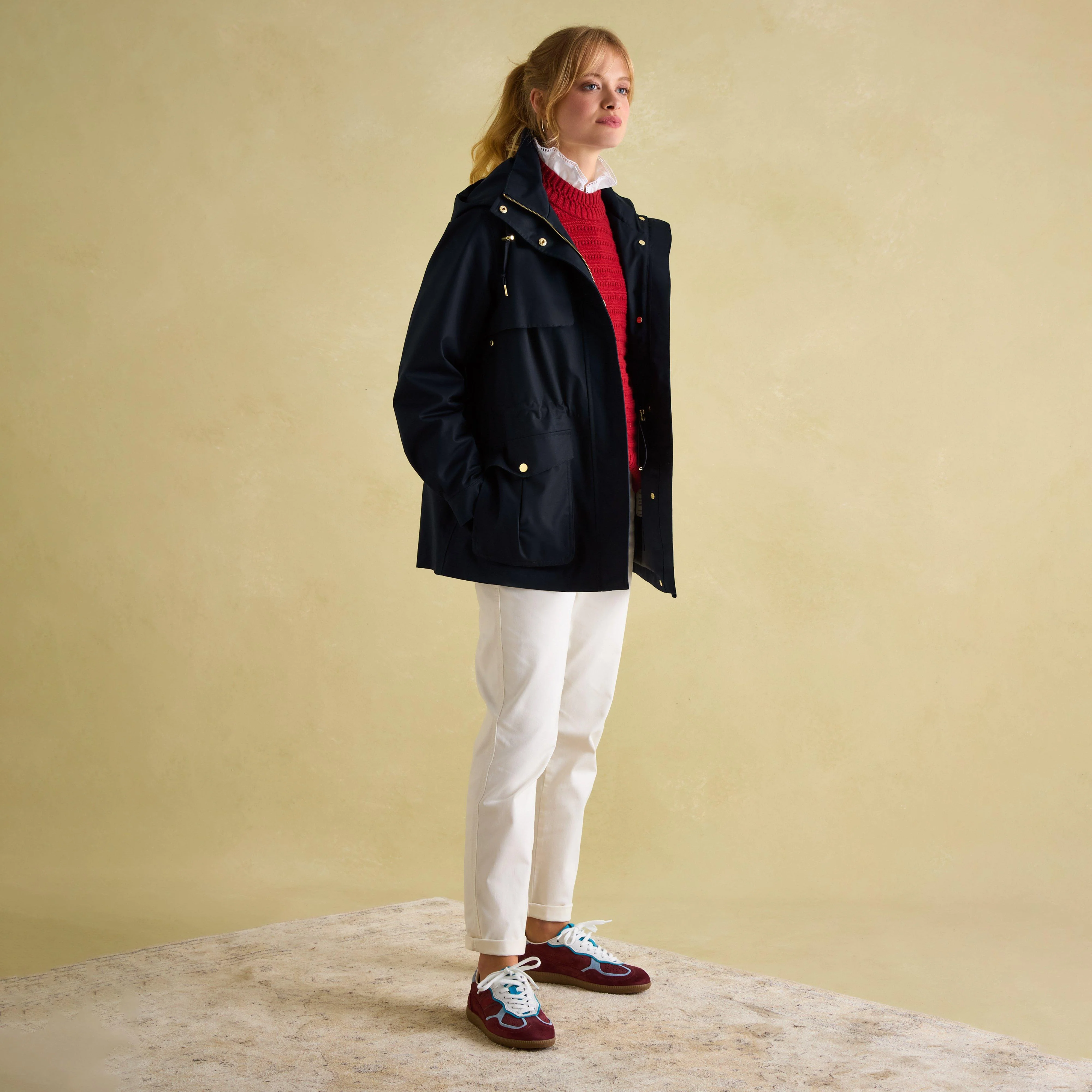Womens Fairford Waterproof Jacket Navy - Image 6