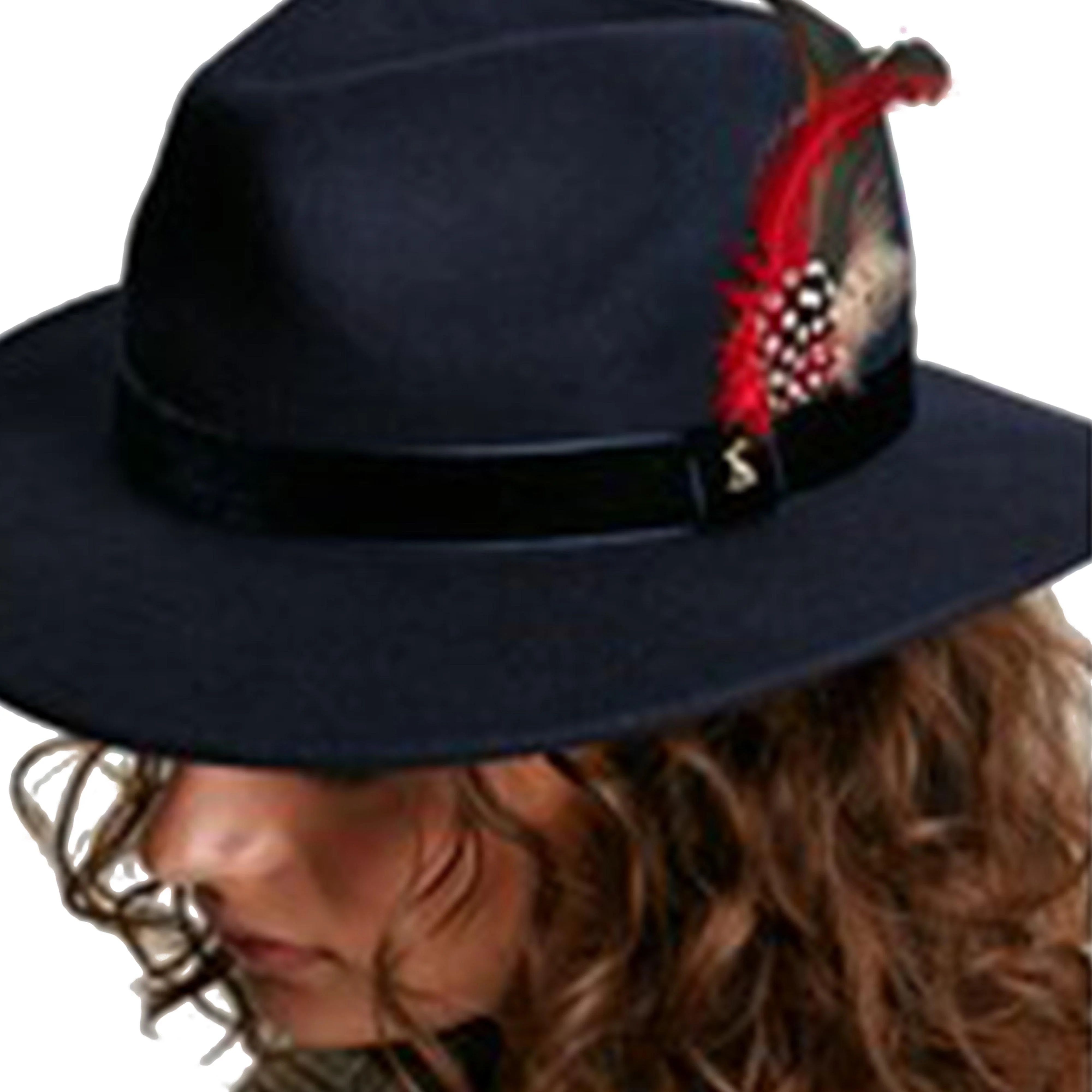 Womens Fedora Hat French Navy - Image 5
