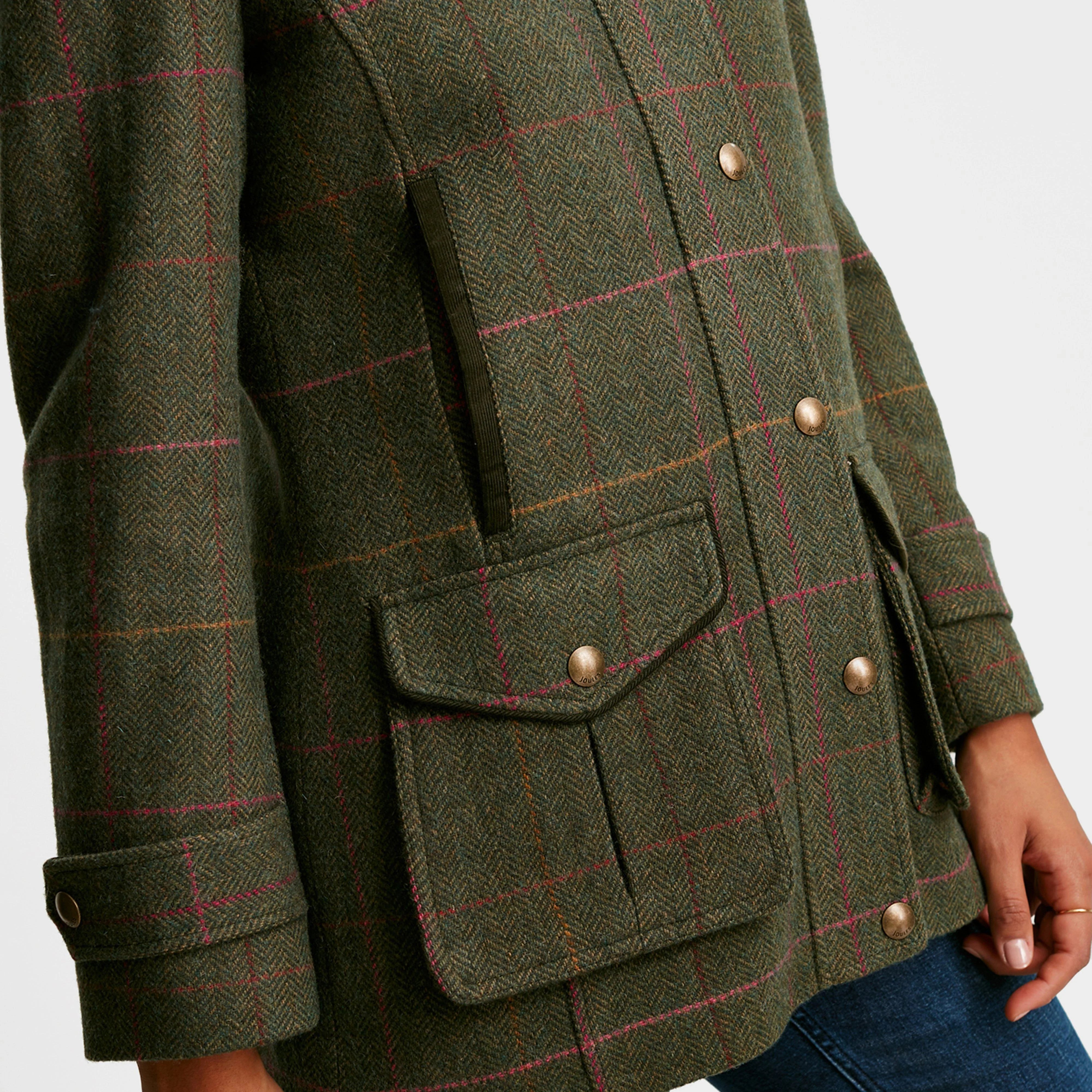 Womens Fieldcoat Green Tweed - Image 7