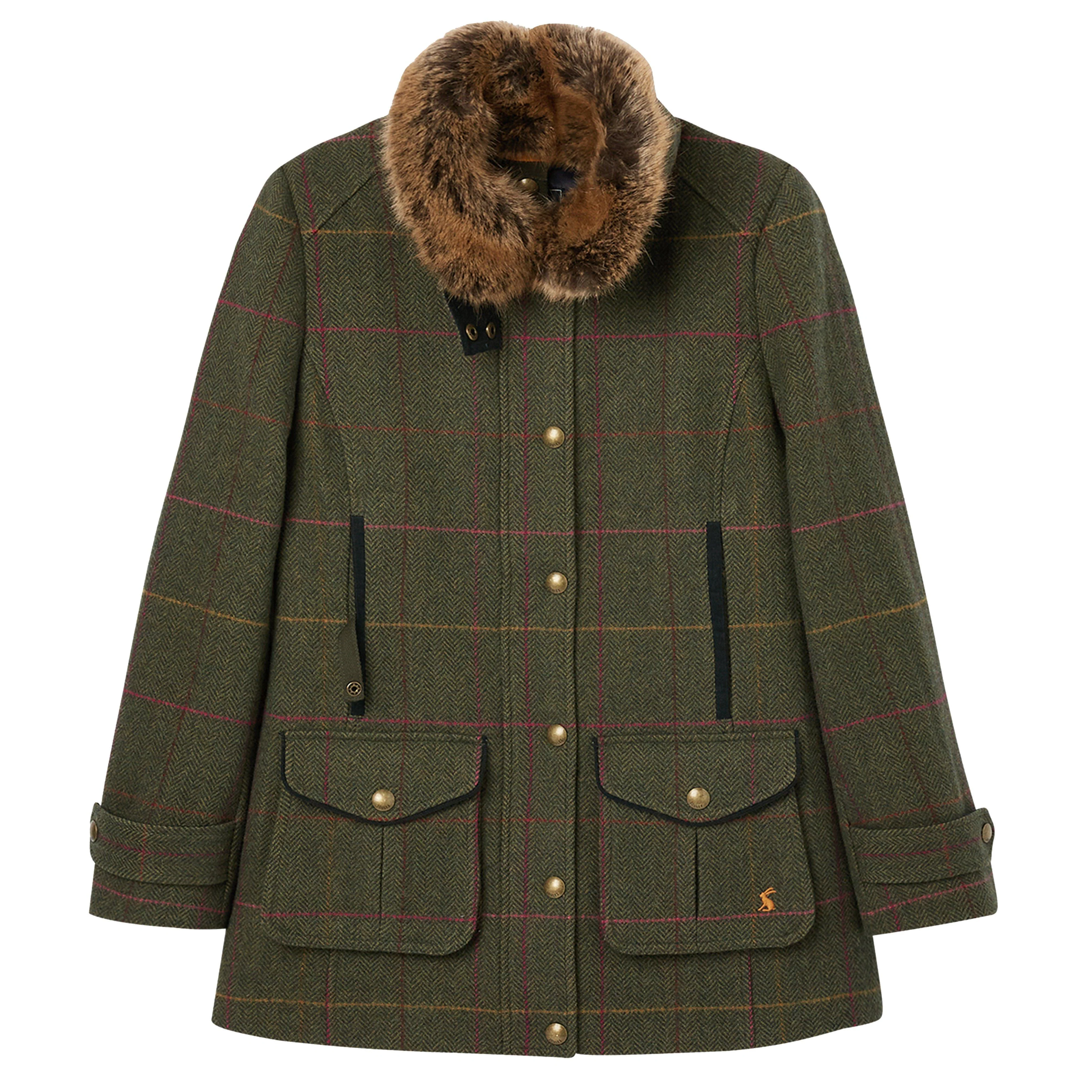 Womens Fieldcoat Green Tweed - Image 9