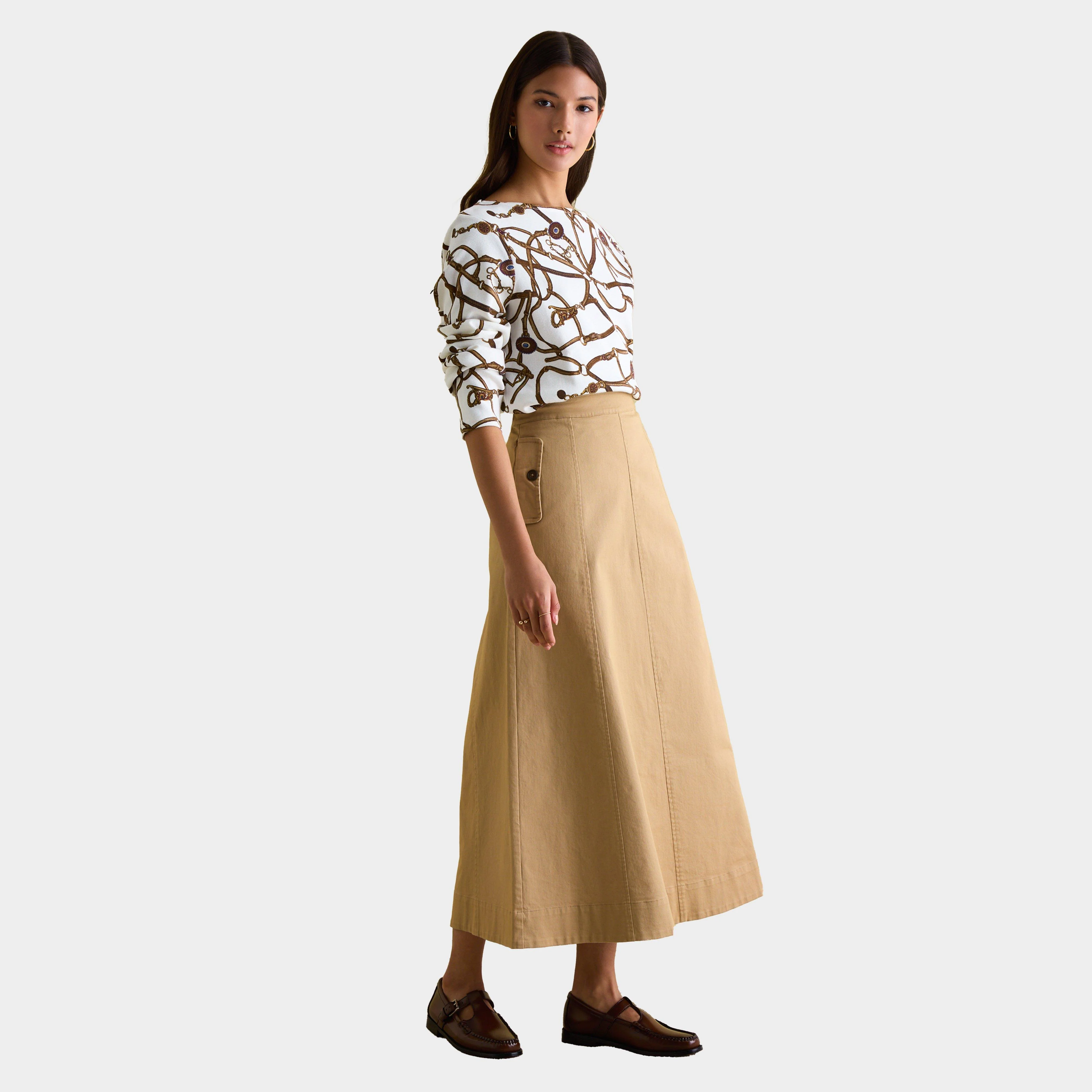 Womens Harbour Boat Neck Breton Top Cream Bridle - Image 5