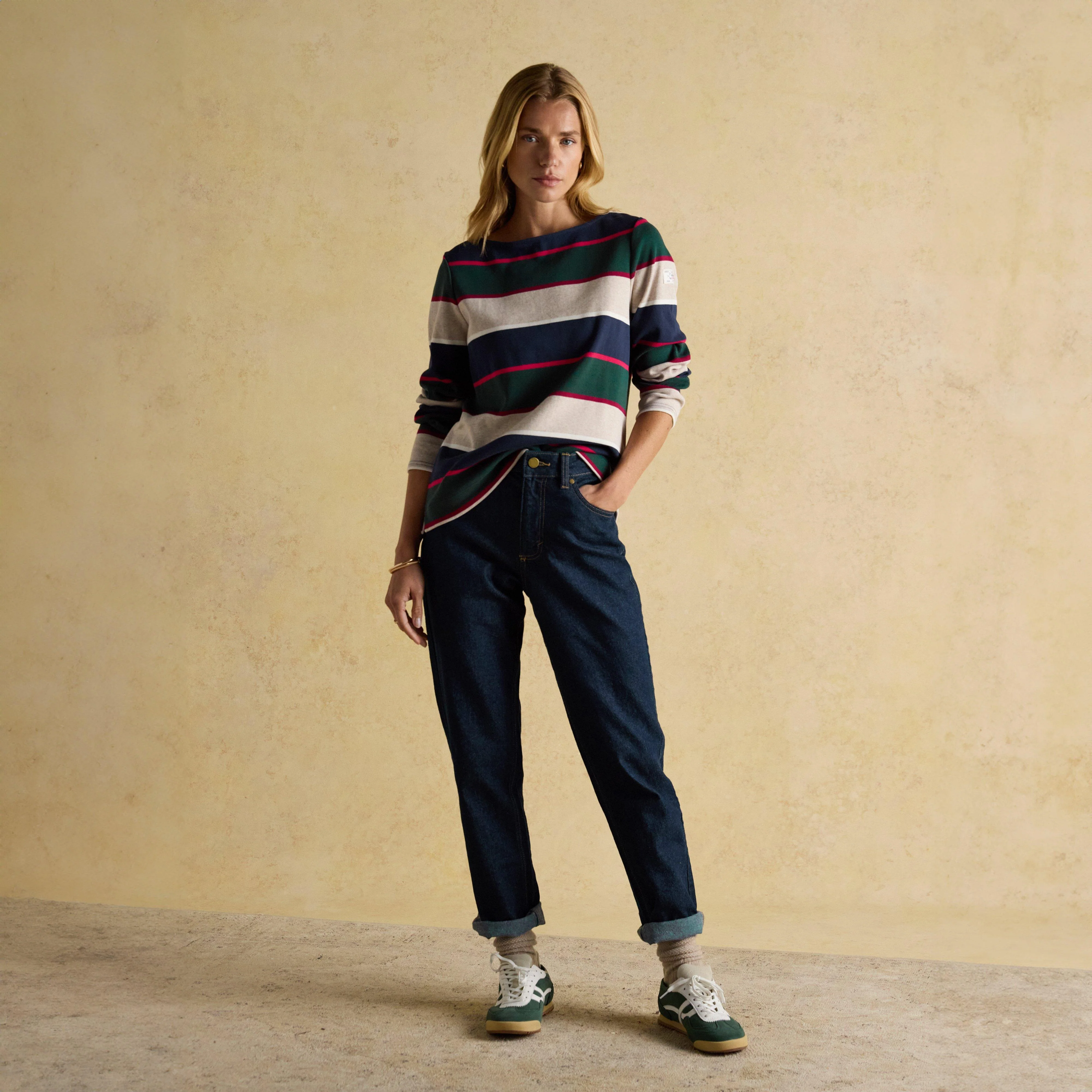 Women's Harbour Boat Neck Breton Top Multi Stripe - Image 5