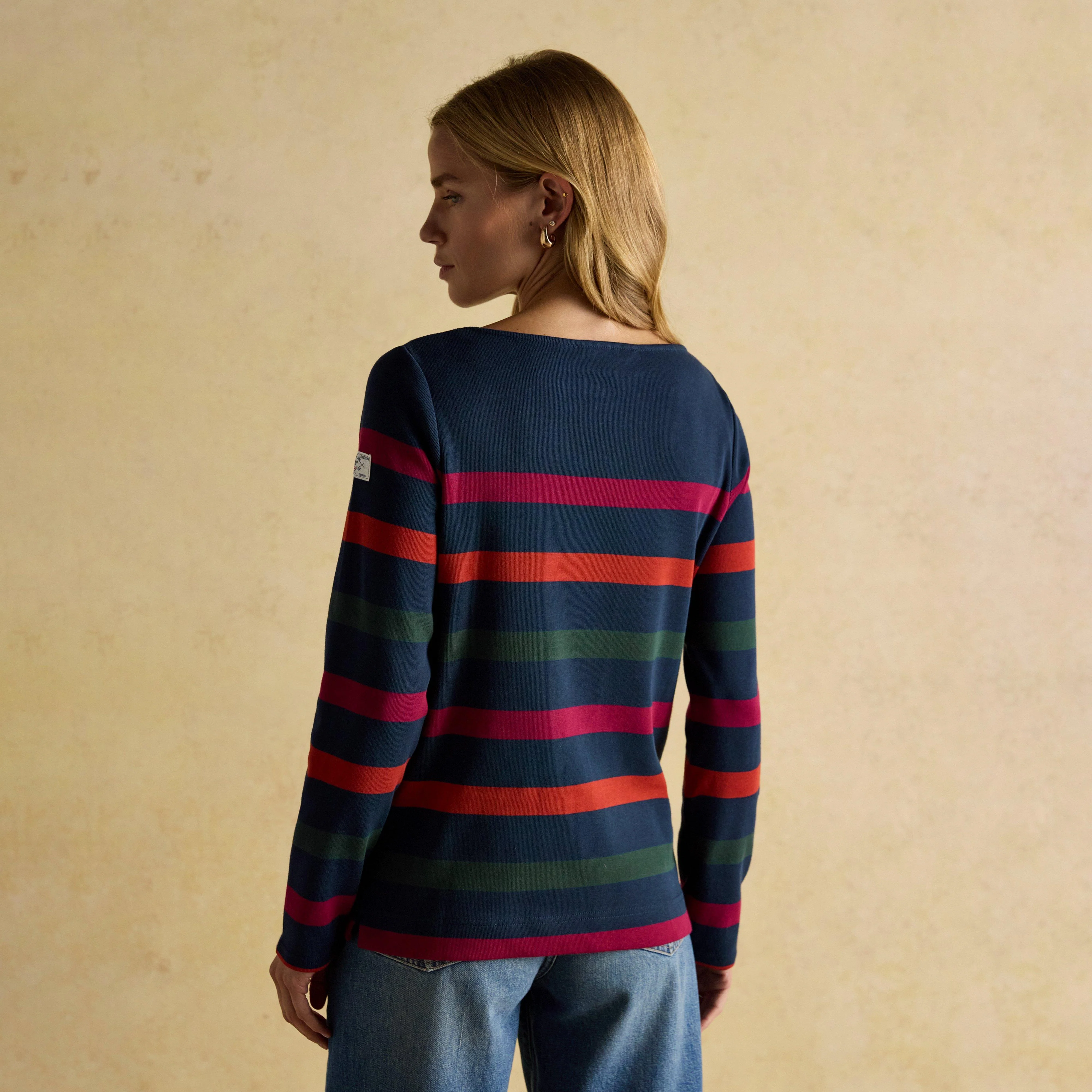 Women's Harbour Boat Neck Breton Top Navy - Image 2