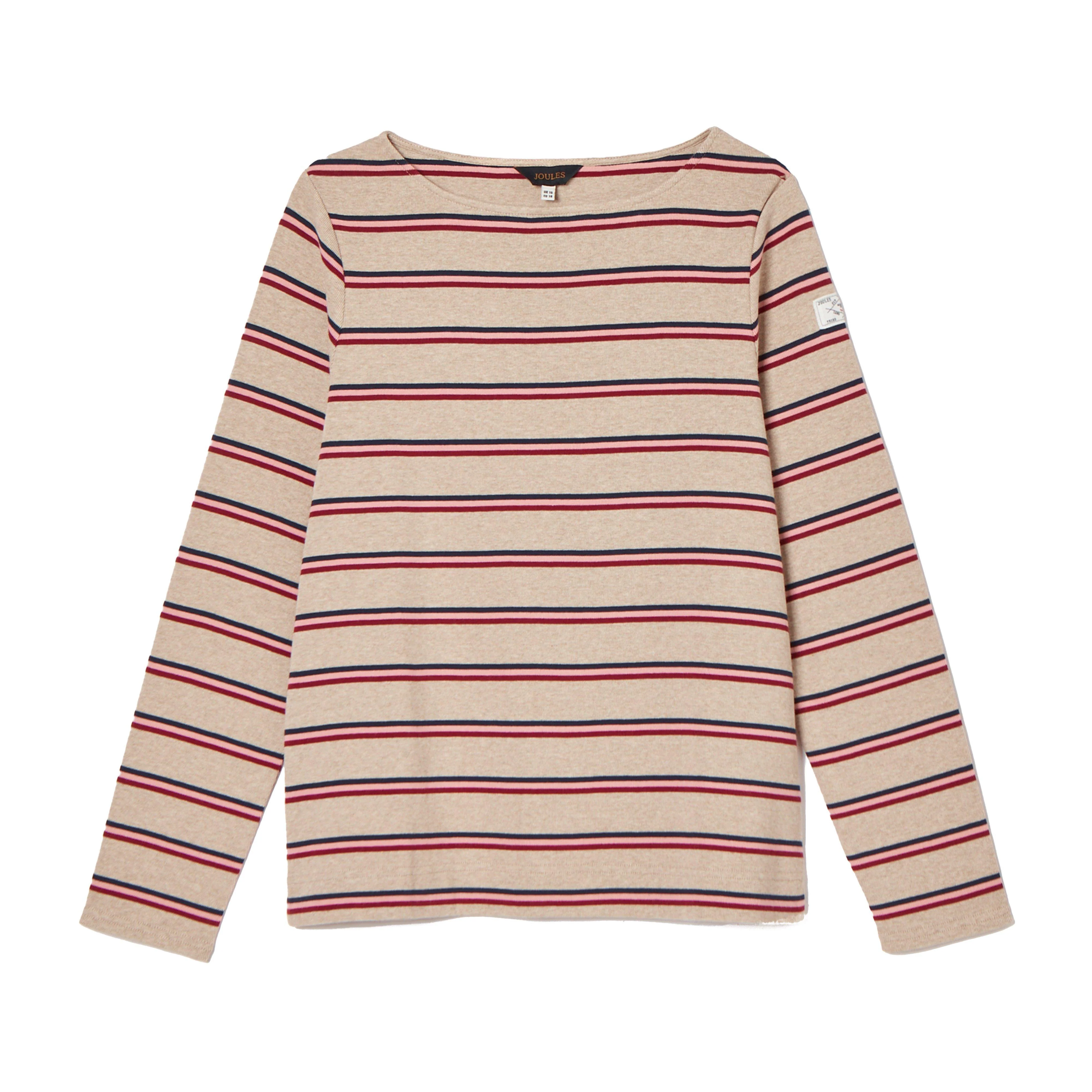 Womens Harbour Boat Neck Breton Top Oat Multi - Image 8